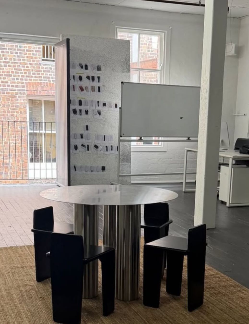 Stainless steel dining table styled