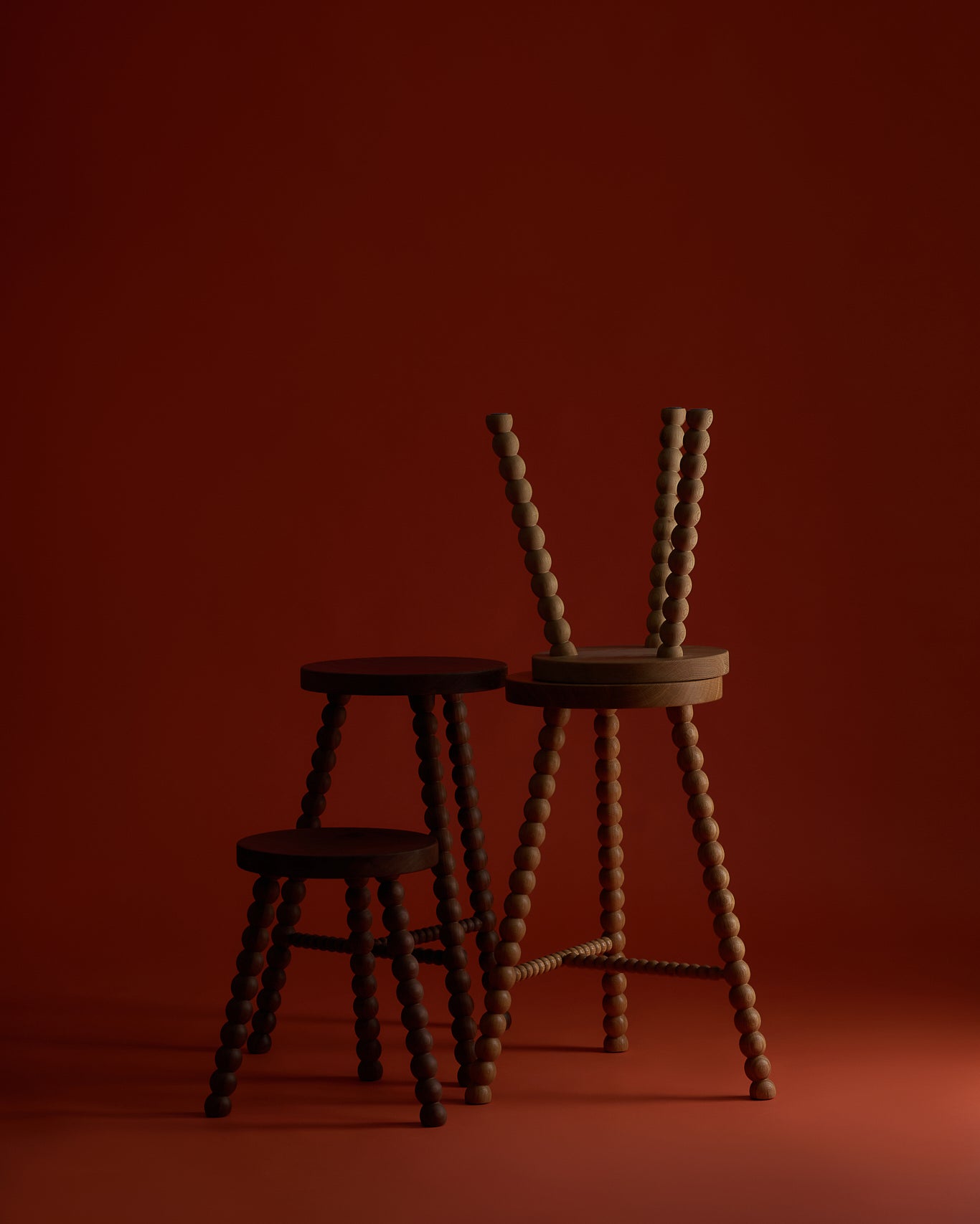 Cleo Small Oak Stool