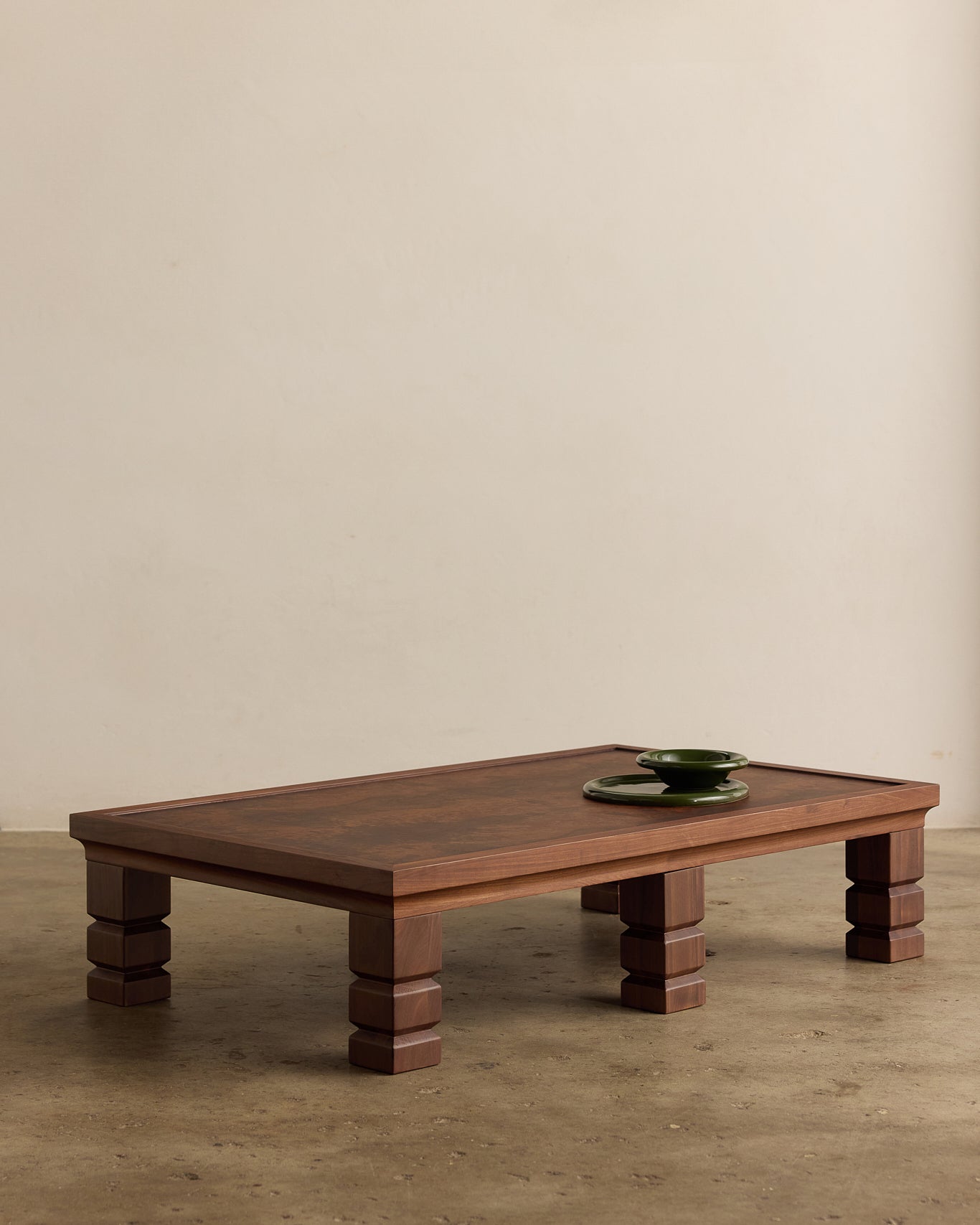 Maya Walnut Burl Rectangle Coffee Table