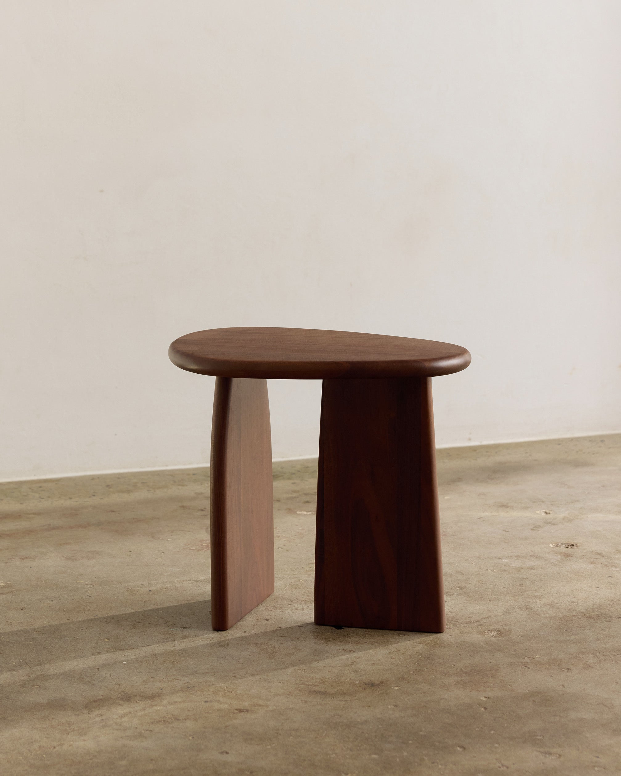 Walnut timber side table