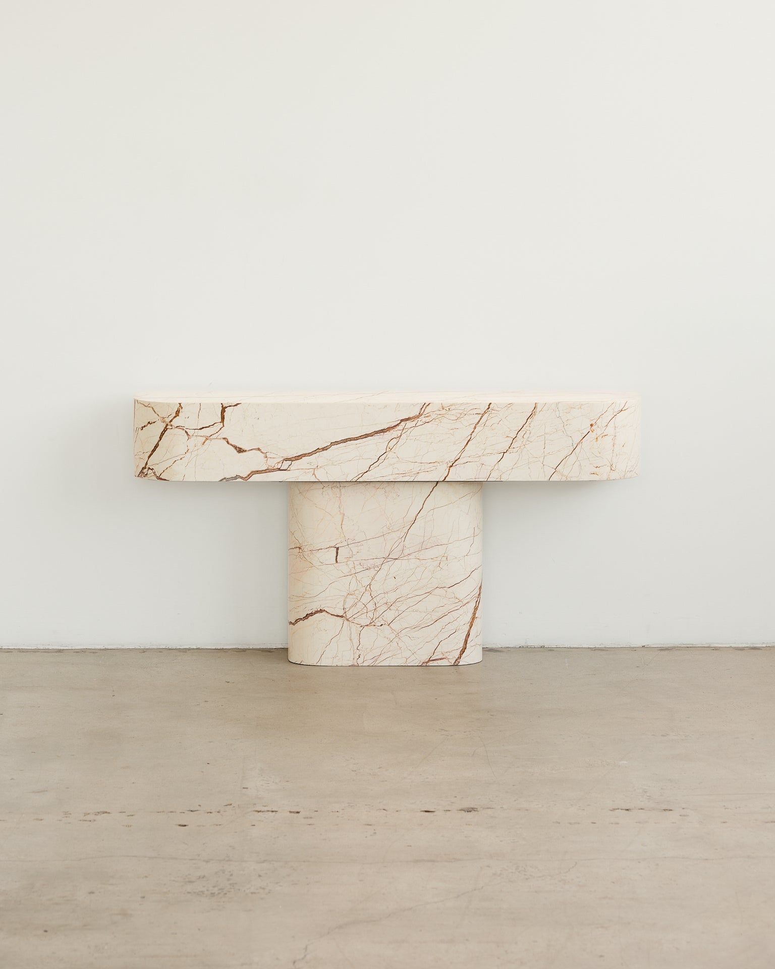 Butter Console Honeycomb Console Table