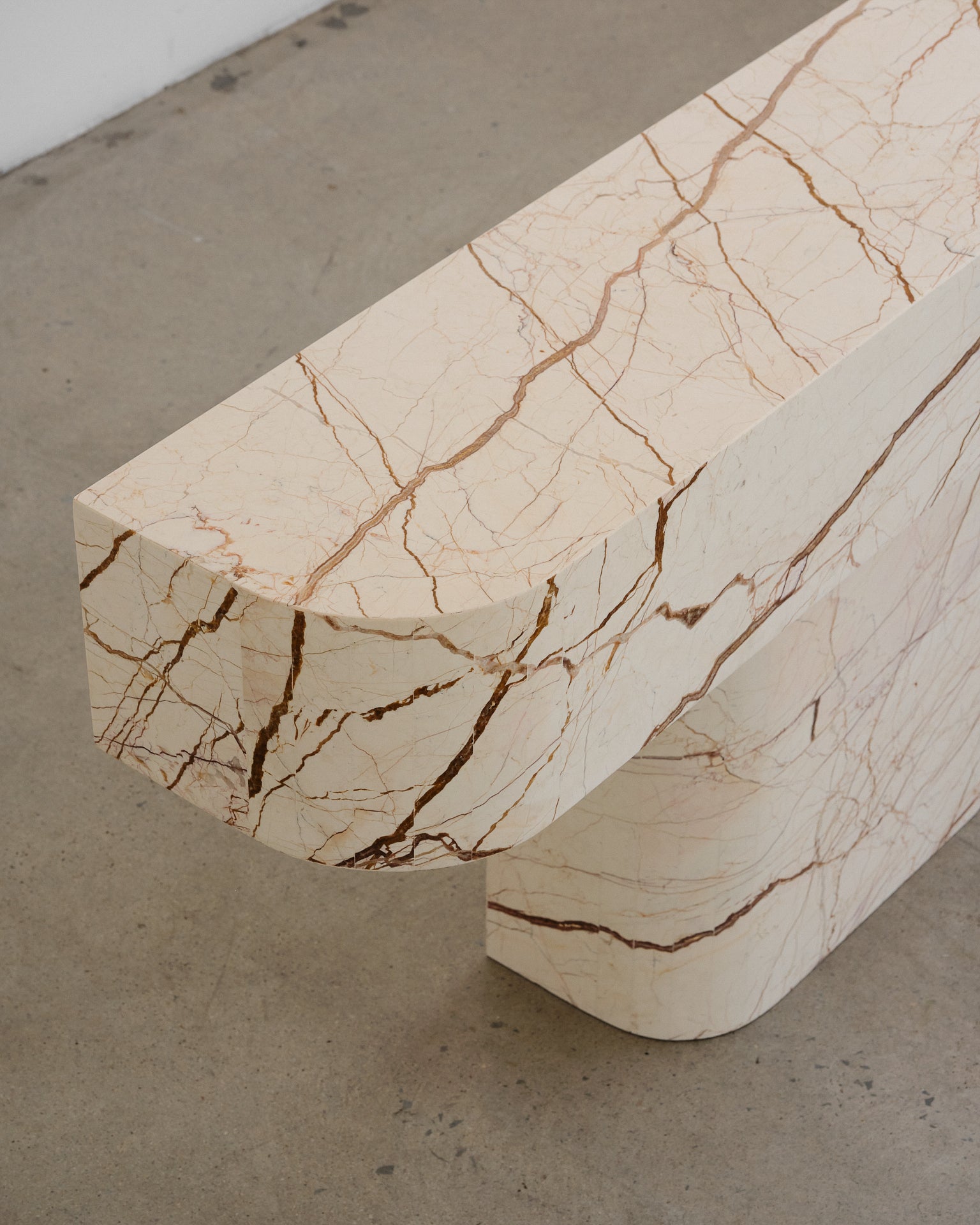 Butter Console Honeycomb Console Table