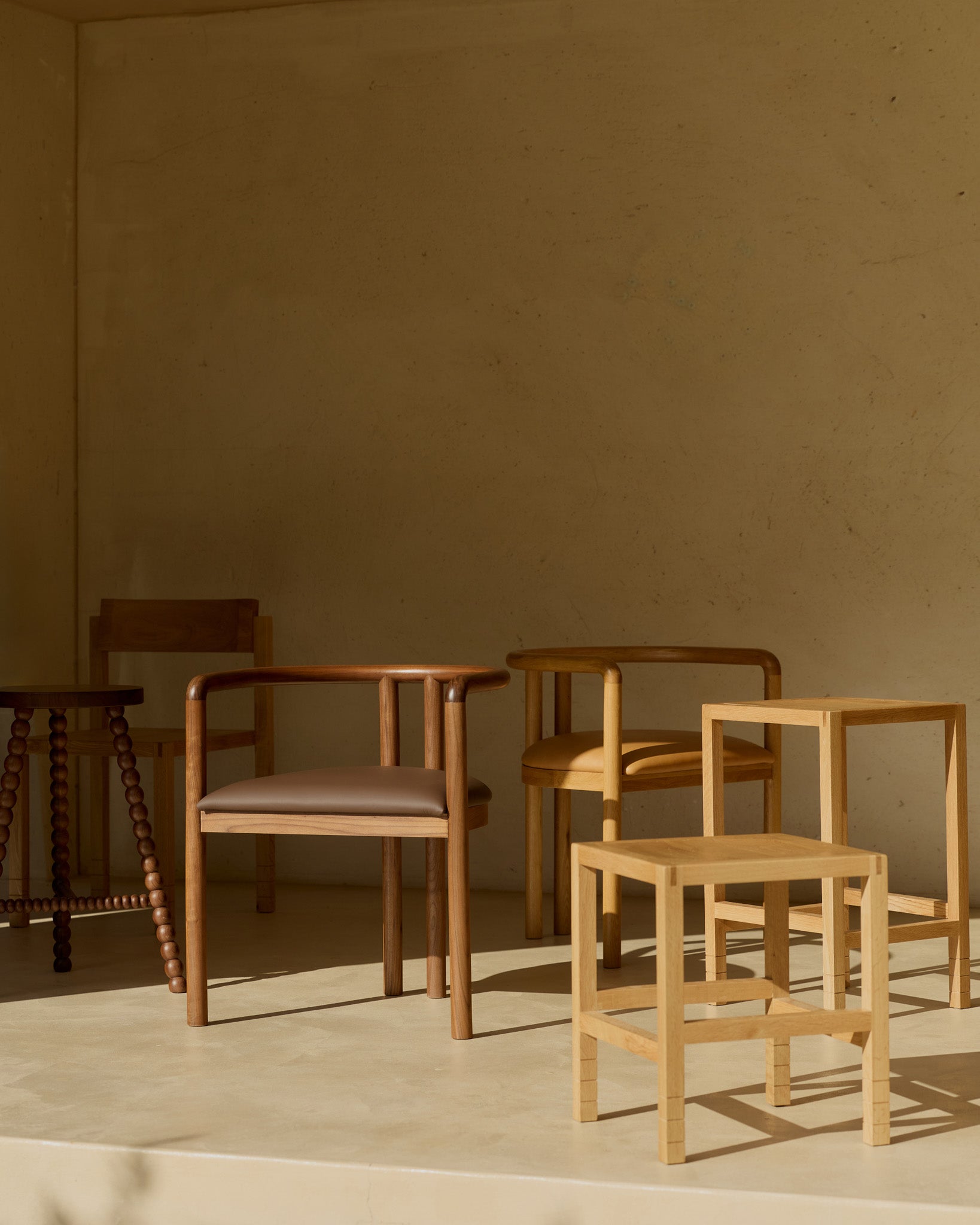 Carlo Oak Tall Bar Stool