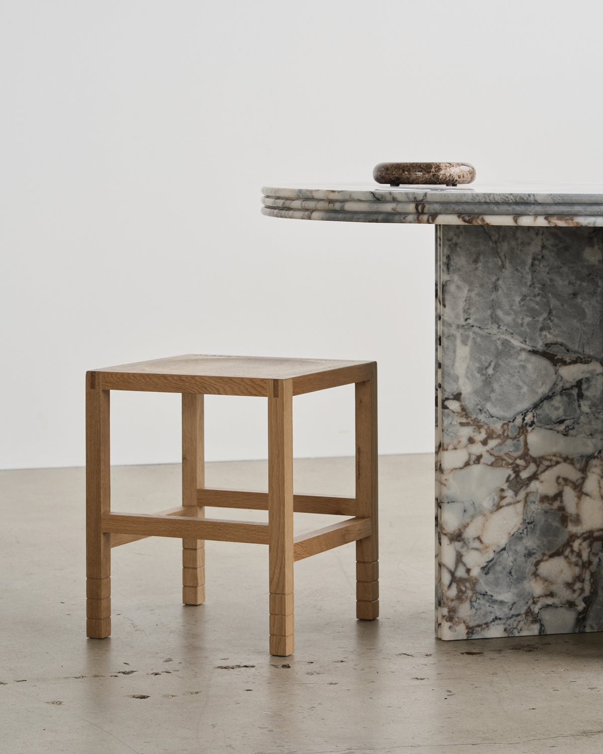 Carlo Oak Small Stool