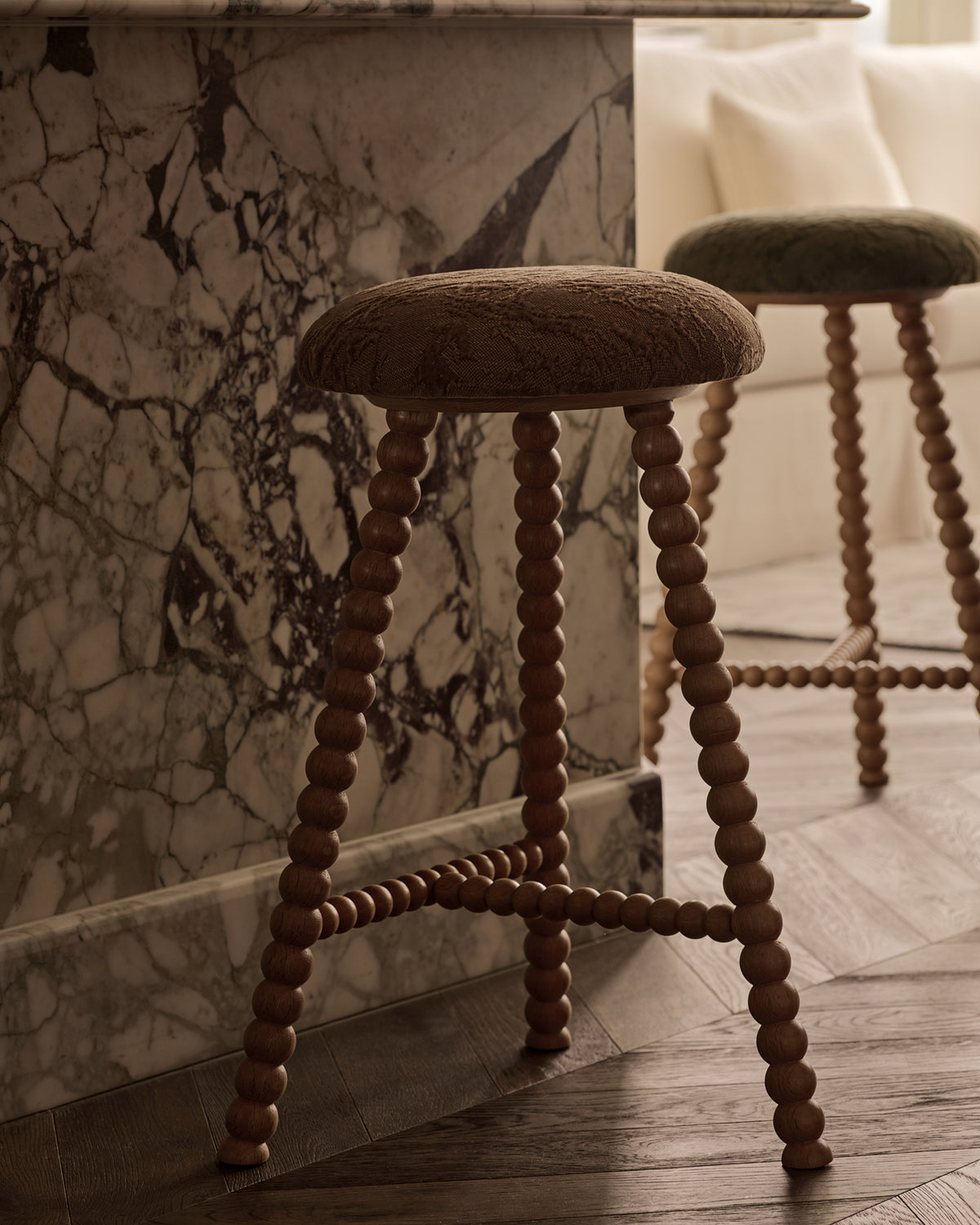 Cleo Oak Nutmeg Tall Bar Stool