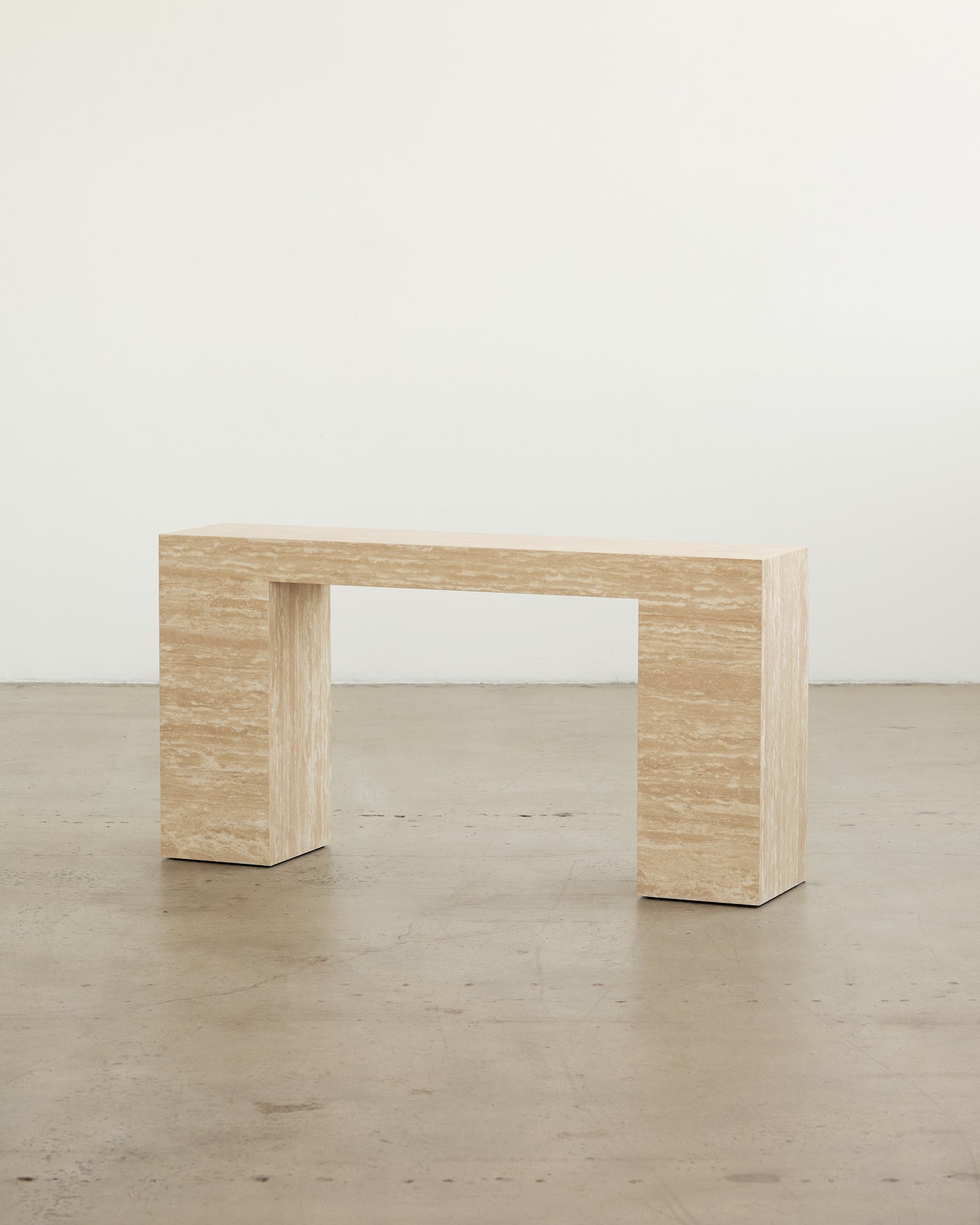 Cookie Abstract Medium Console Cream Travertine