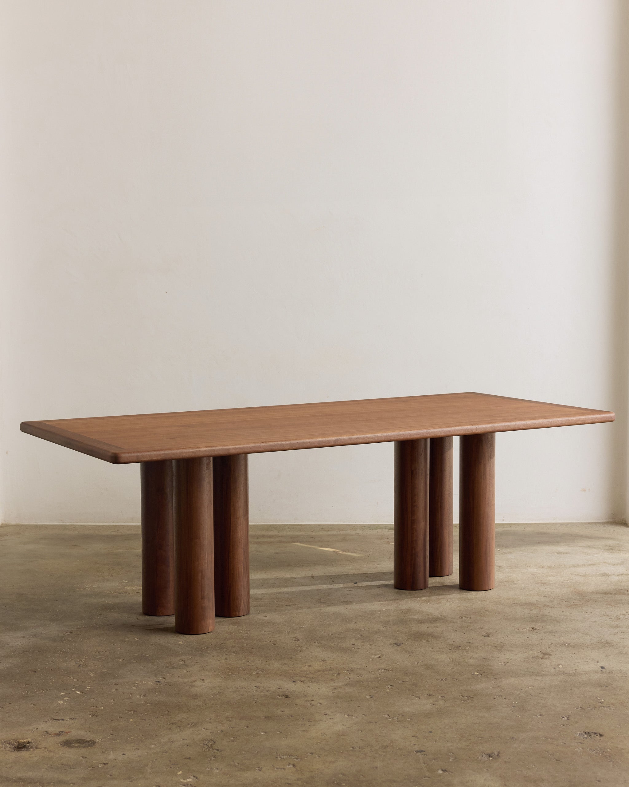 Rectangle walnut timber dining table