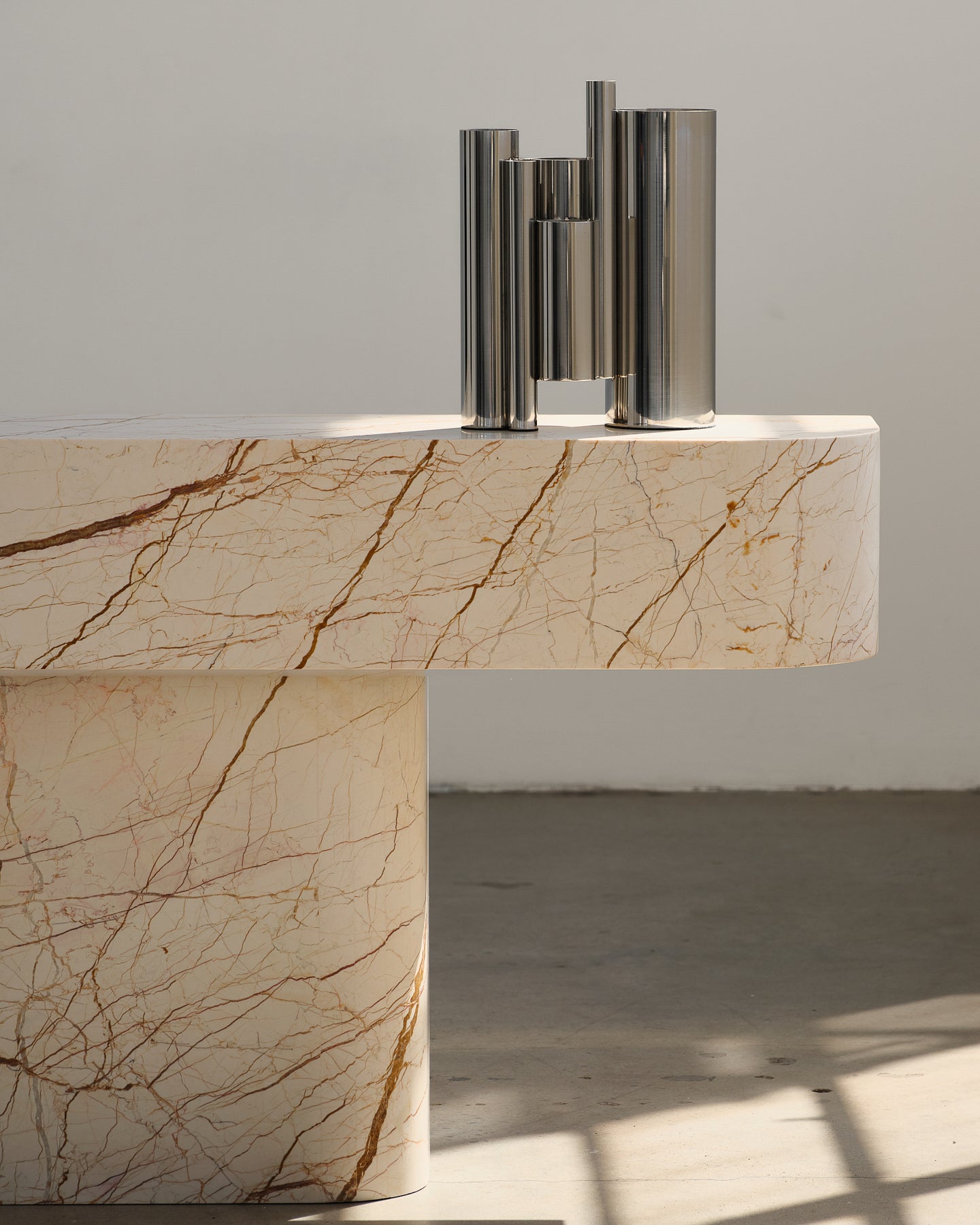 Butter Console Honeycomb Console Table