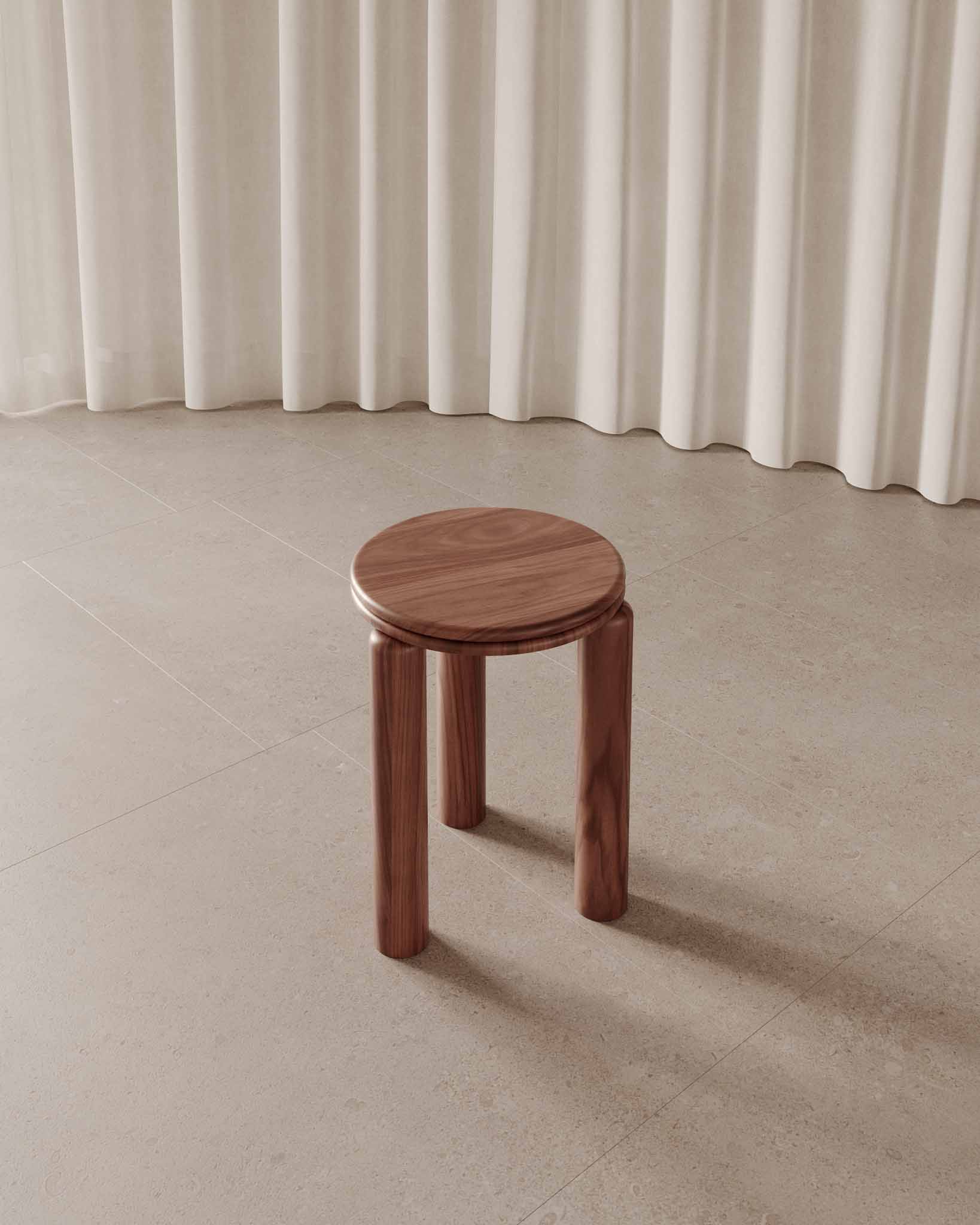 Bombola Walnut Side Table - Fleur Studios