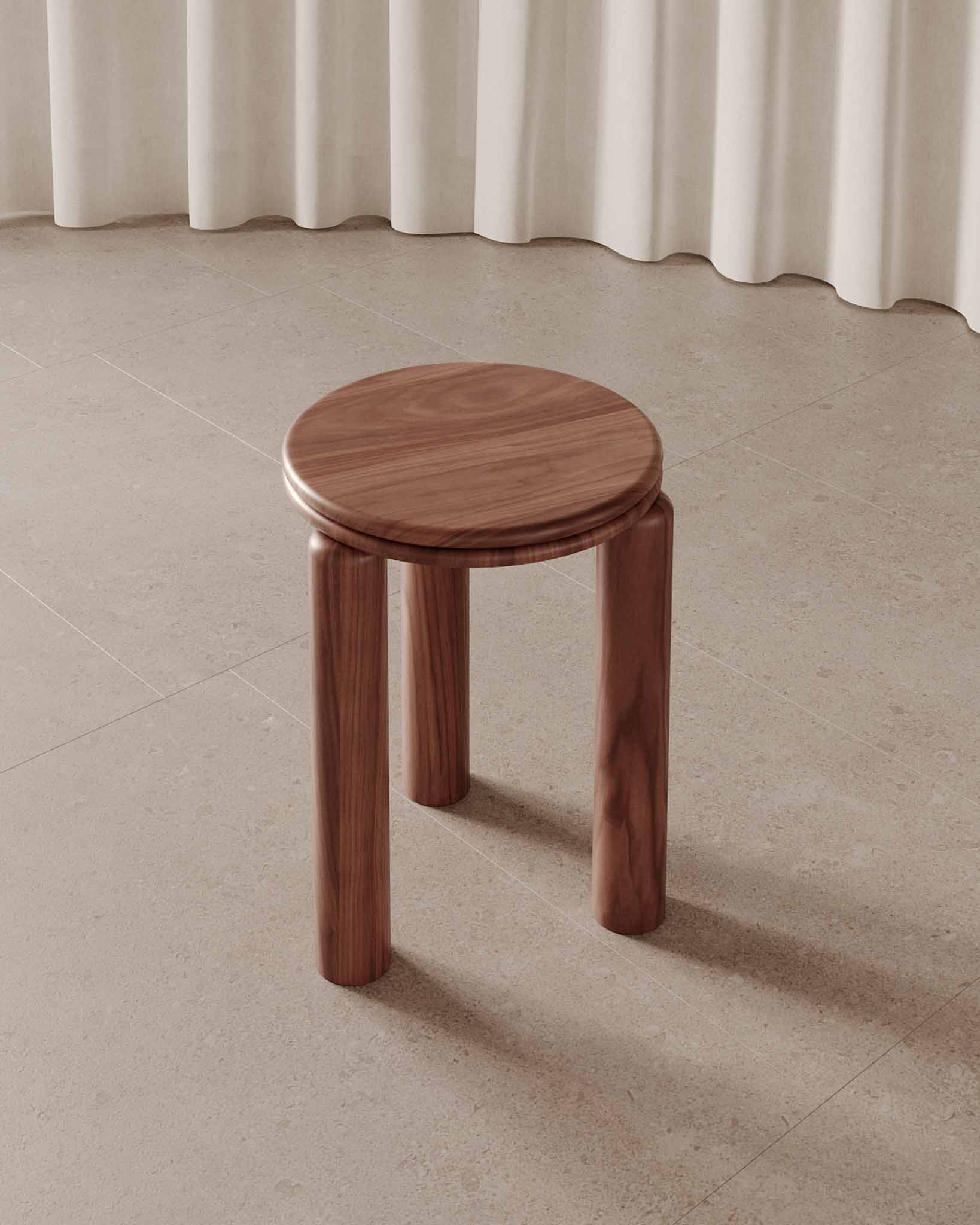 Bombola Walnut Side Table - Fleur Studios