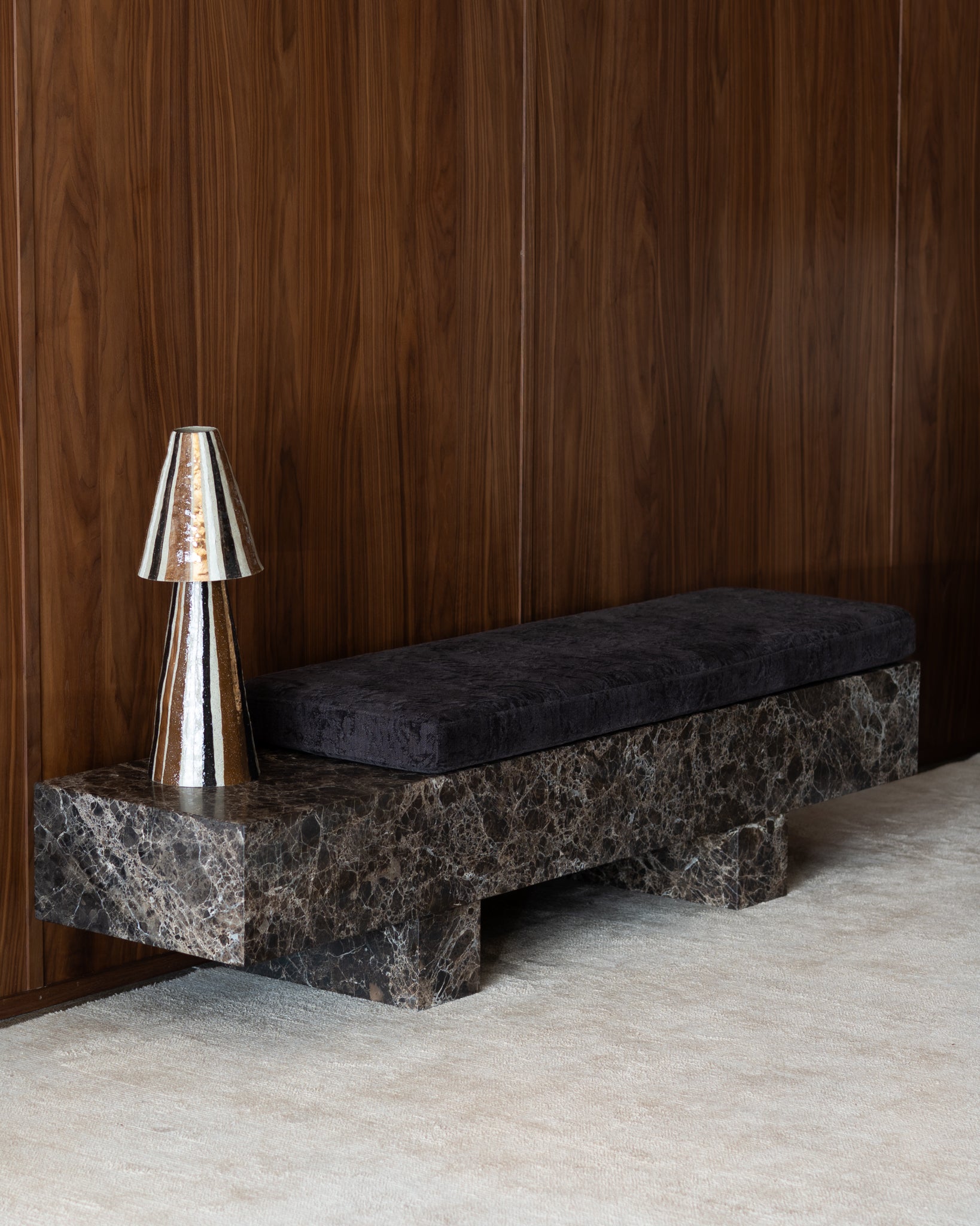 Loulou Chocolate Bench Seat