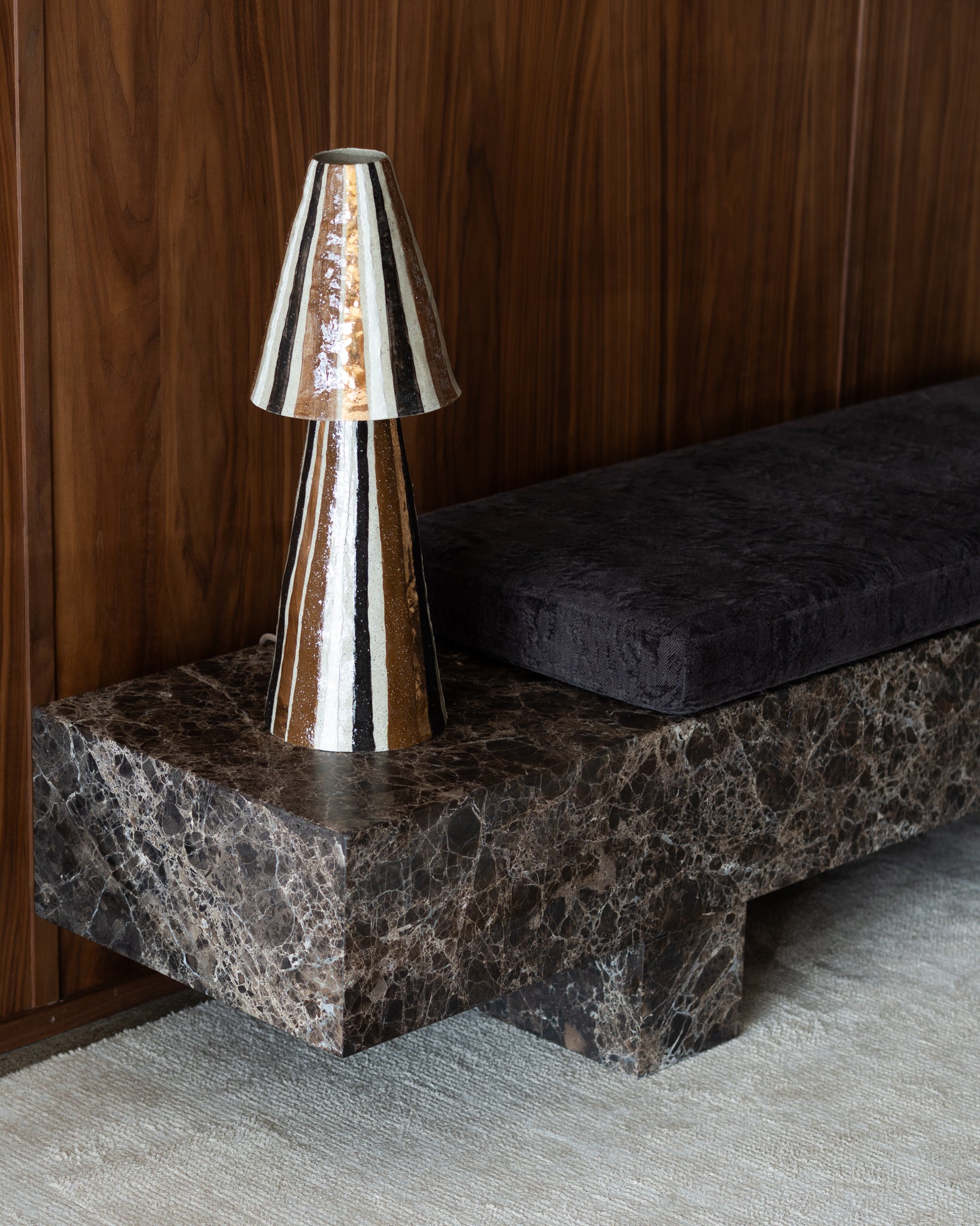 Loulou Chocolate Bench Seat