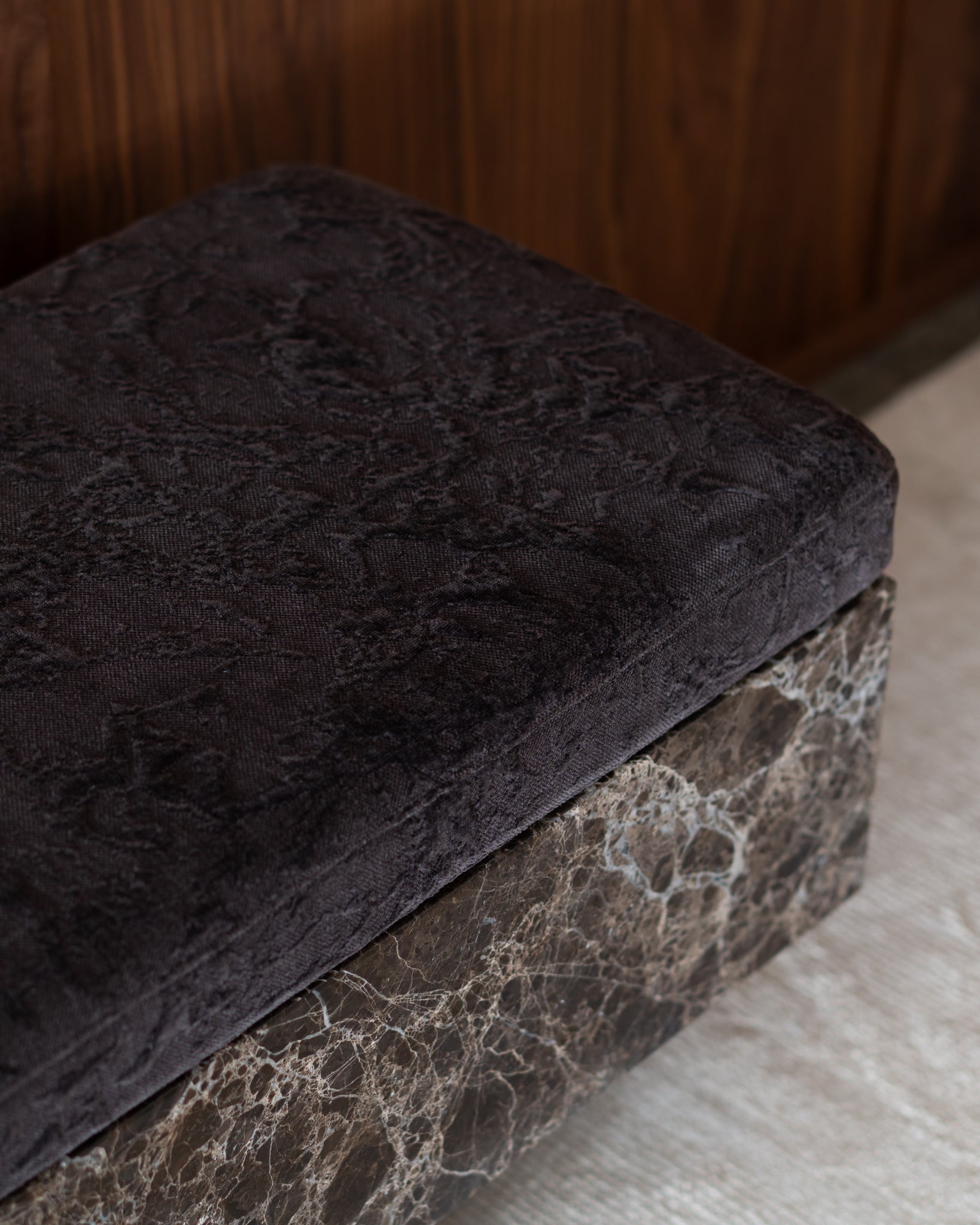 Loulou Chocolate Bench Seat