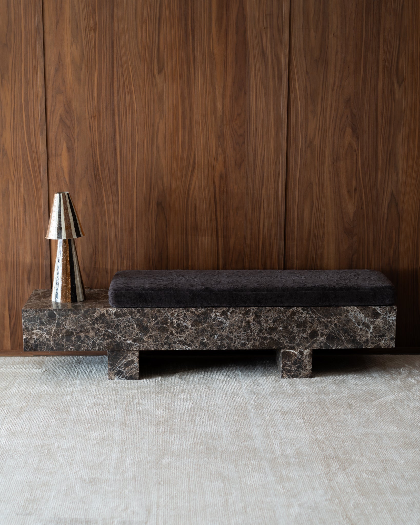 Loulou Chocolate Bench Seat