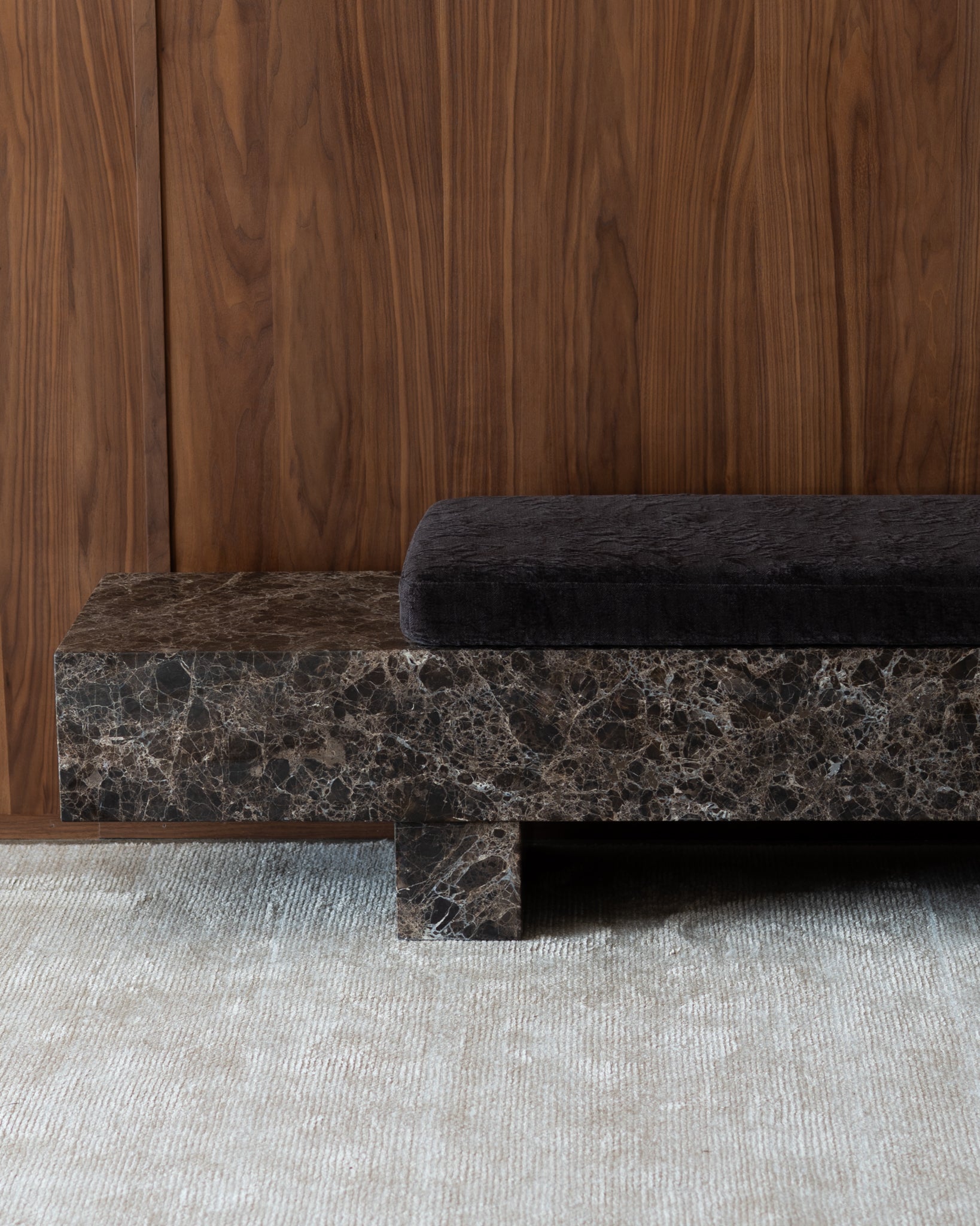 Loulou Chocolate Bench Seat