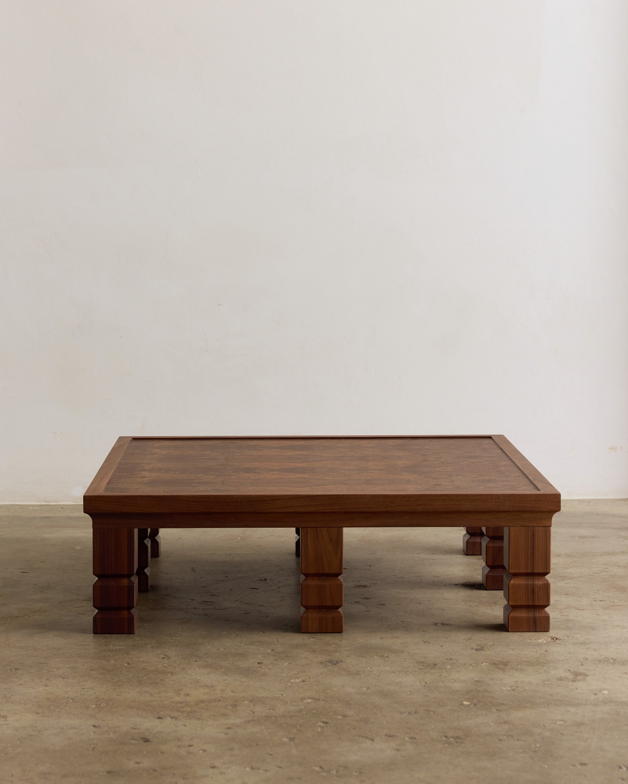 Maya Walnut Burl Large Square Coffee Table Coffee Table