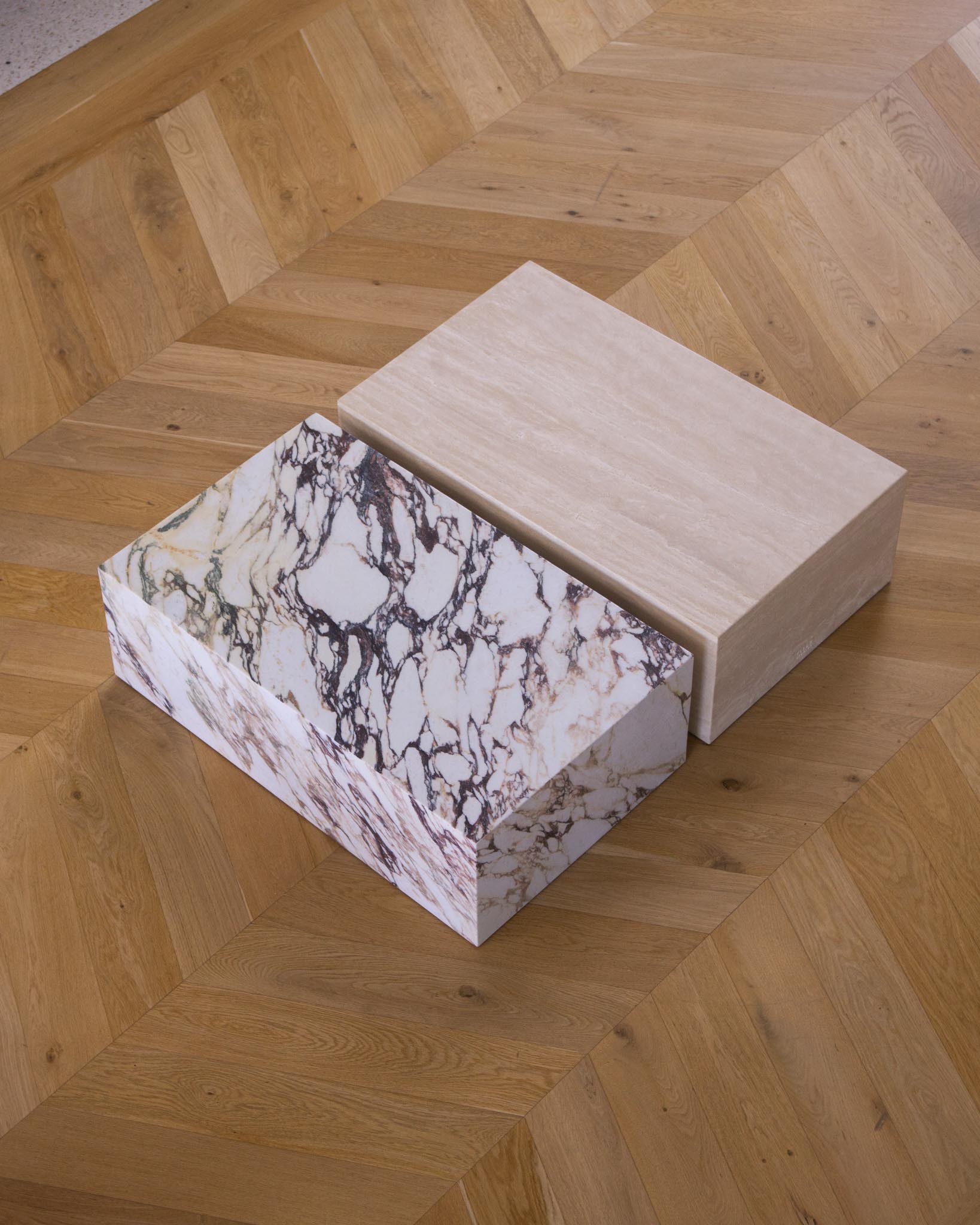 Plinth Coffee Table Calacatta Viola - Fleur Studios