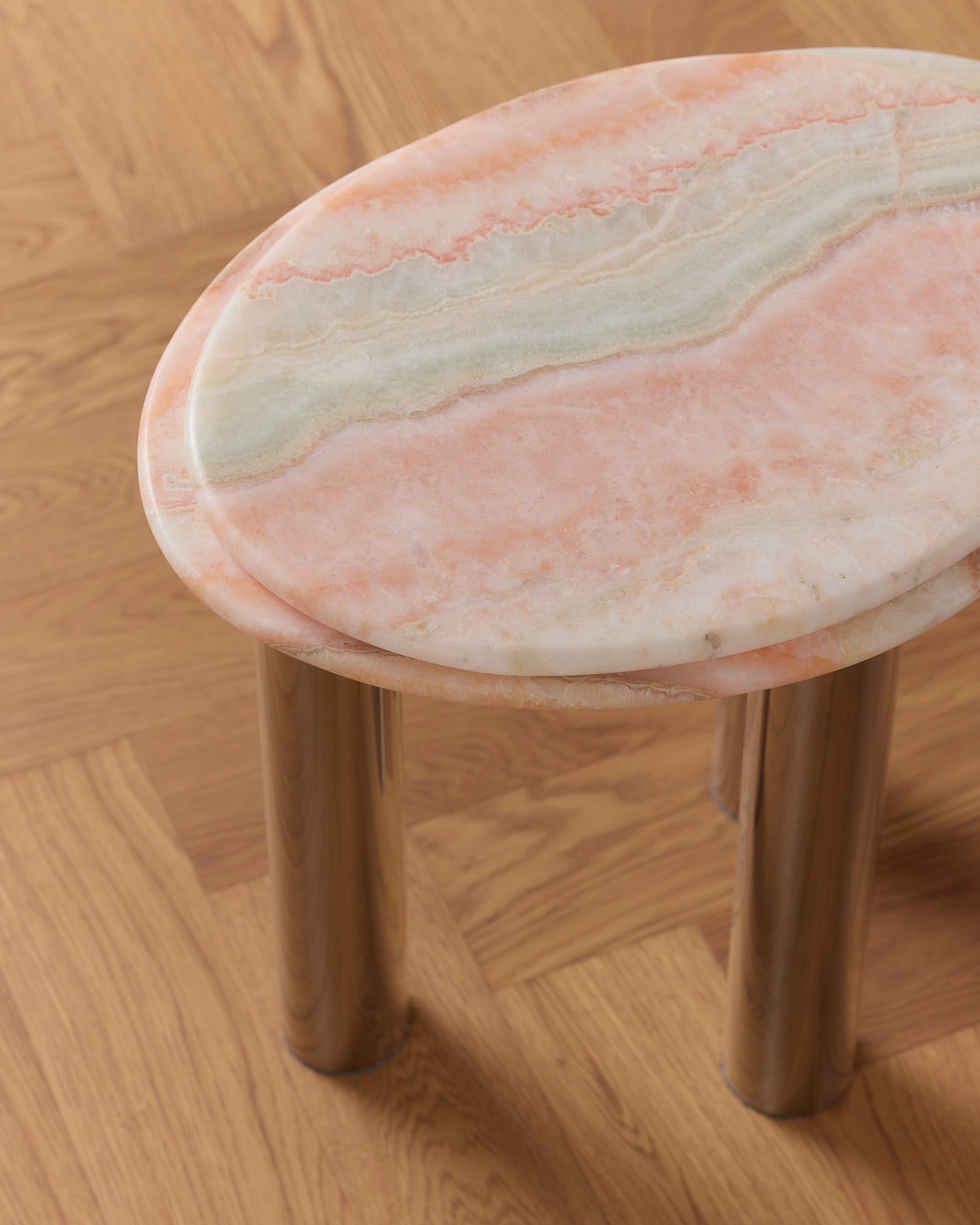Paradiso Rainbow Onyx Side Table Side Table