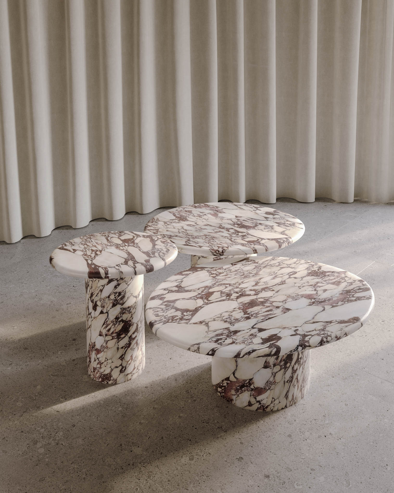 Wabi Side Table Calacatta Viola - Fleur Studios