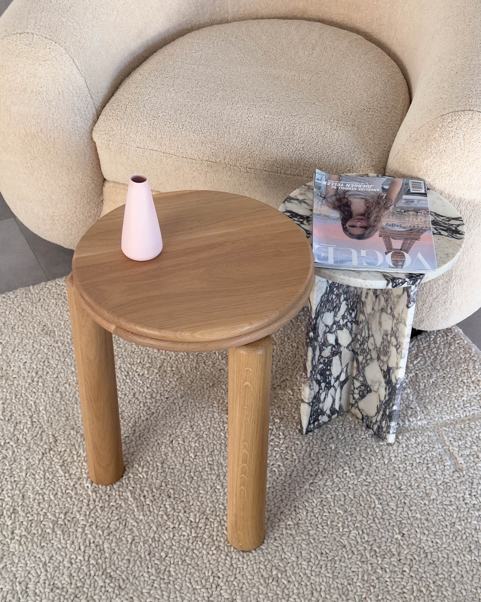 Bombola Oak Side Table - Fleur Studios