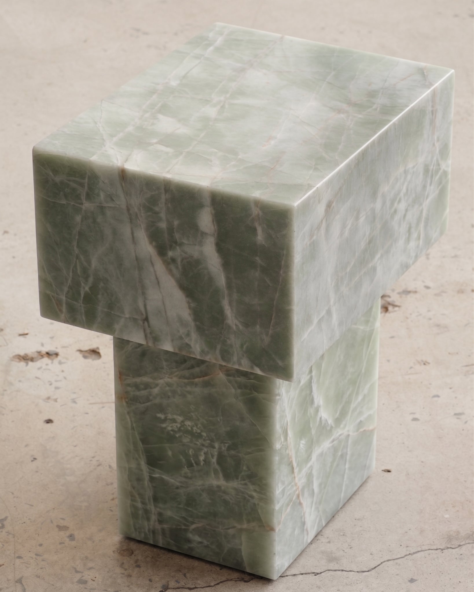 Butter Side Table Esmeralda Quartzite Side Table