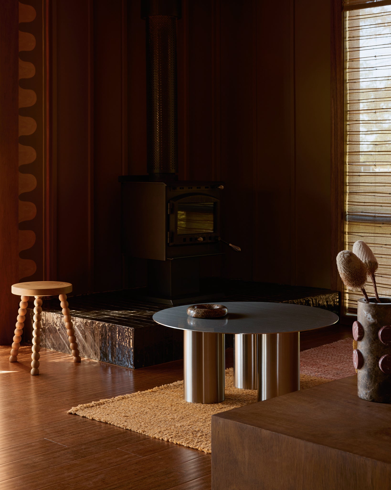 Cleo Small Oak Stool