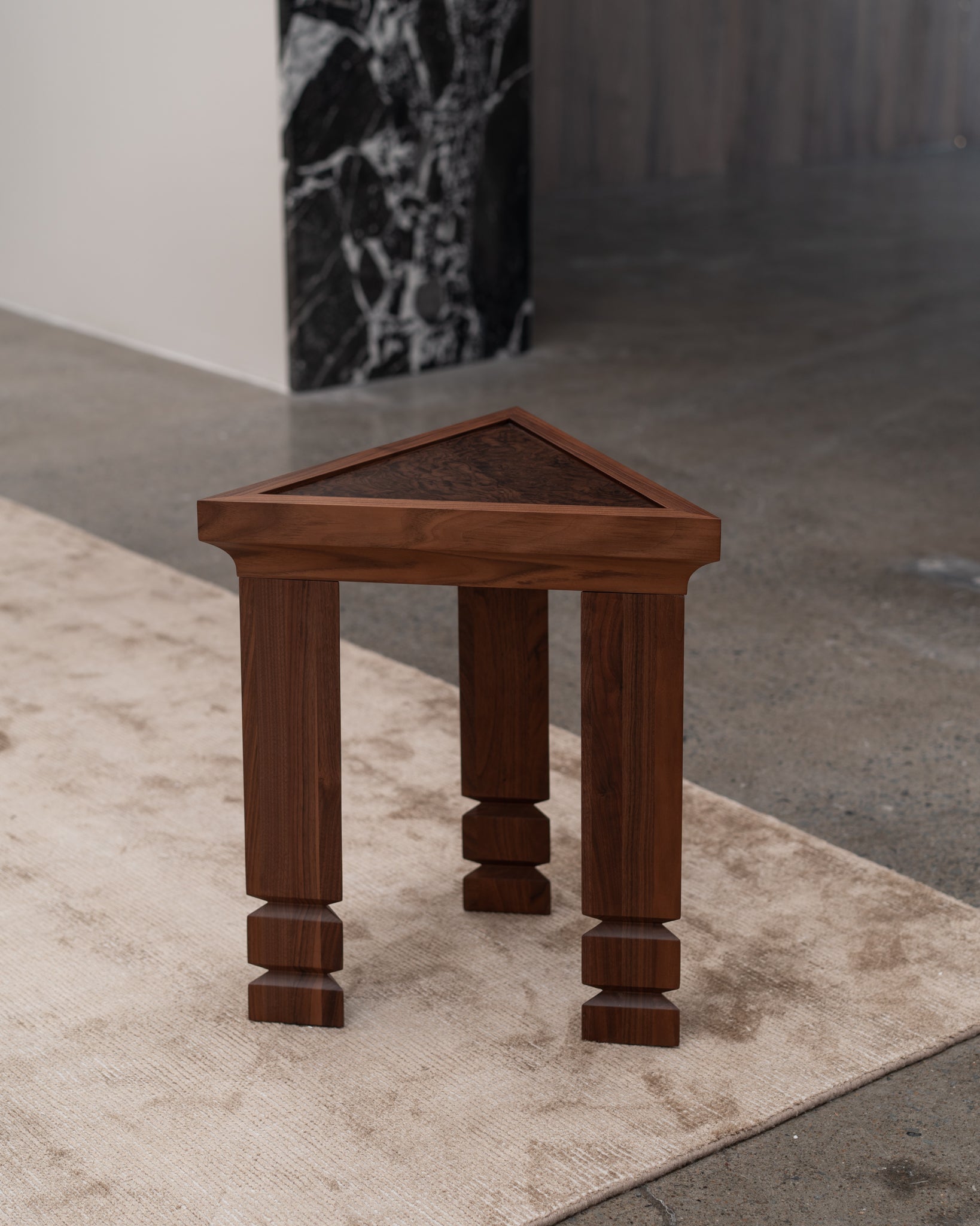 Maya Walnut Burl Side Table