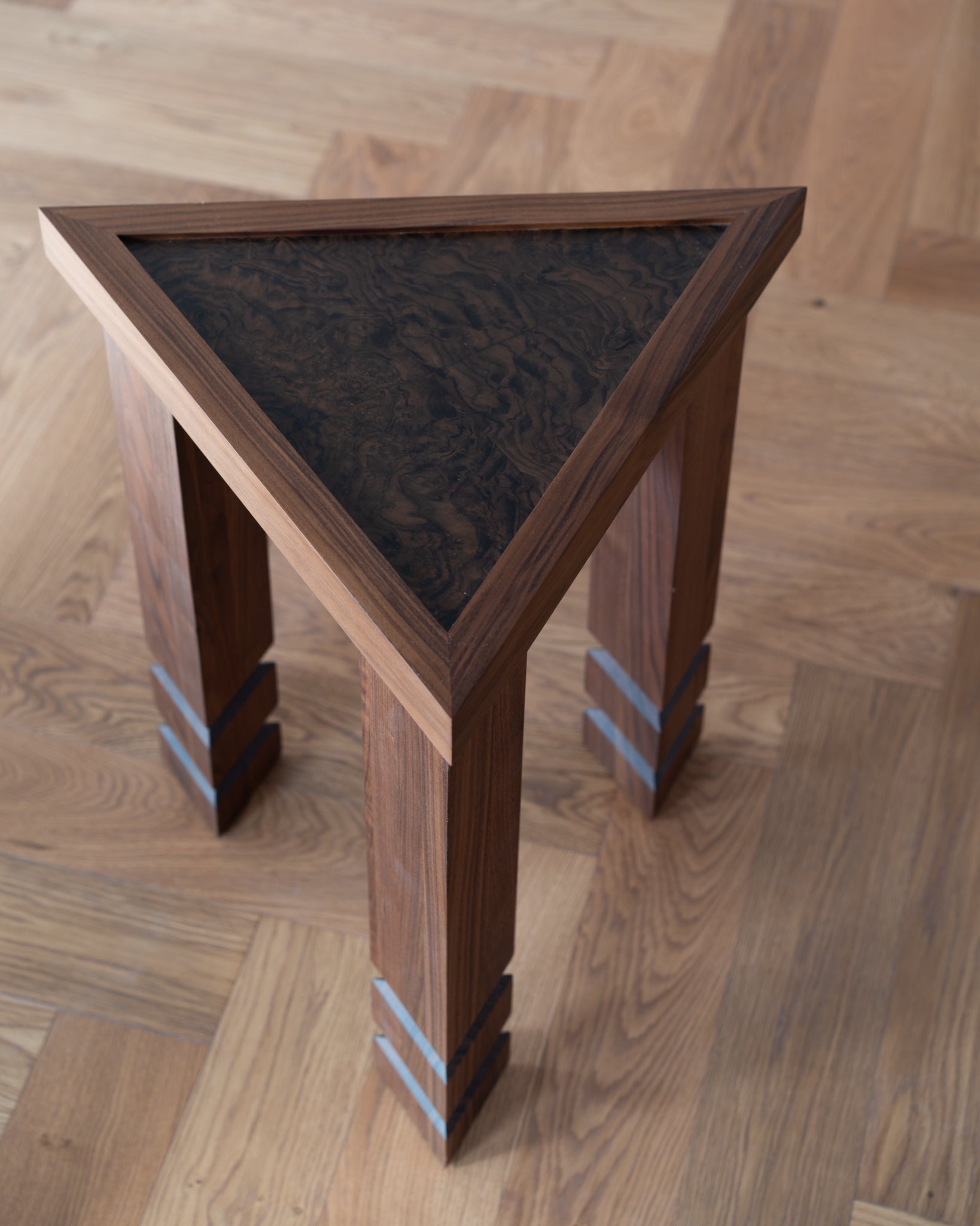 Maya Walnut Burl Side Table
