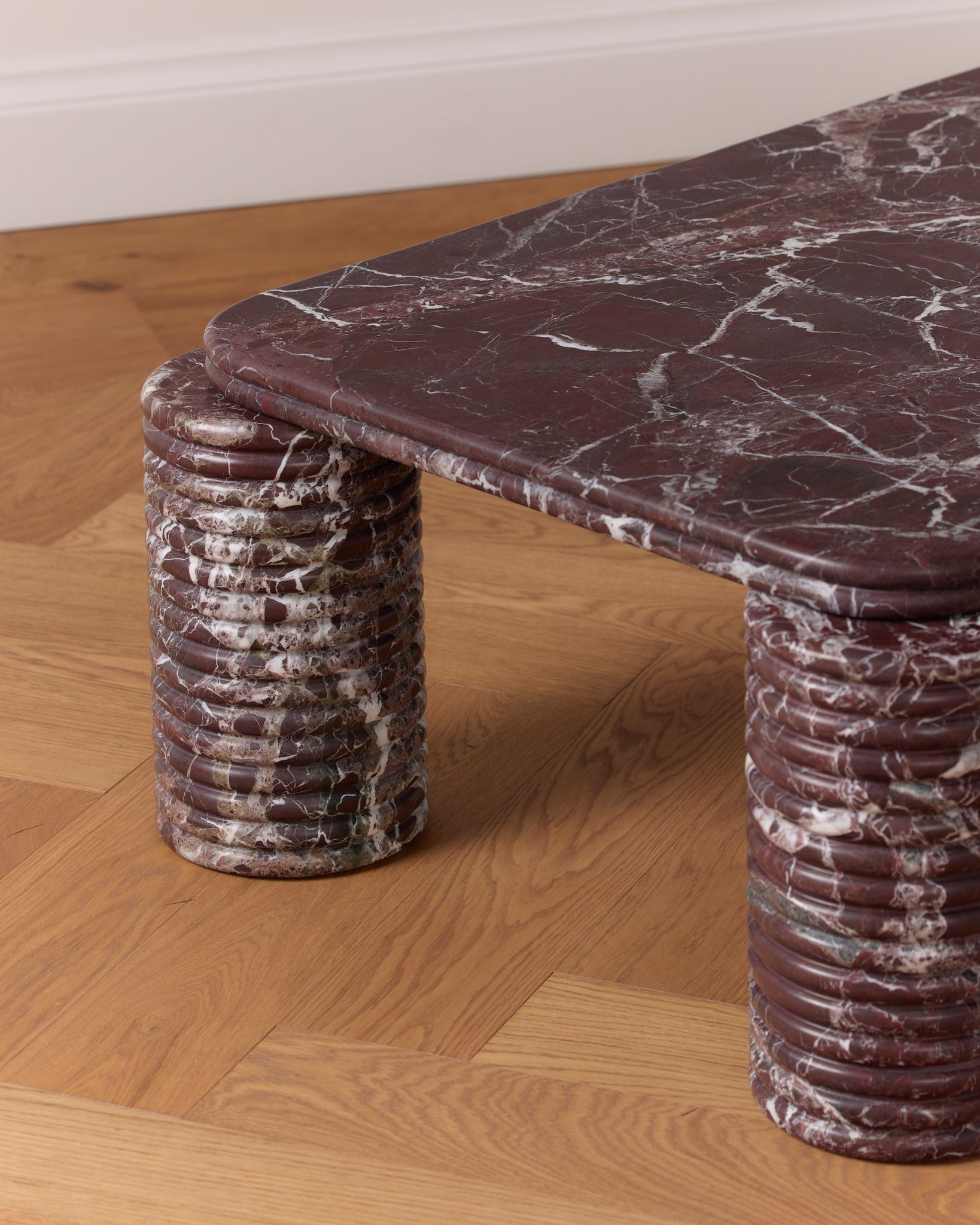 Nervado Medium Rectangle Coffee Table Rosa Levanto