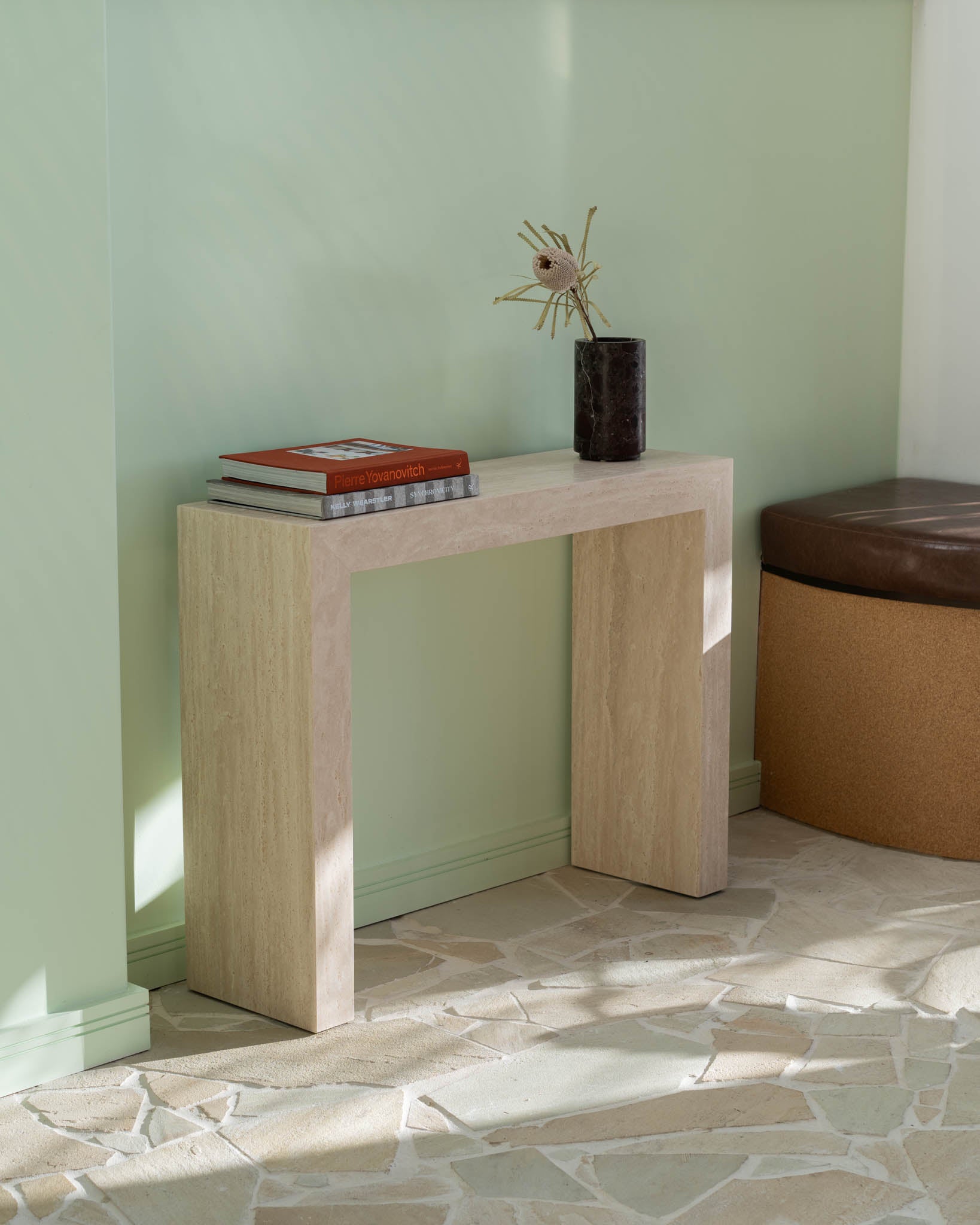 Petite Palm Cream Travertine - Fleur Studios