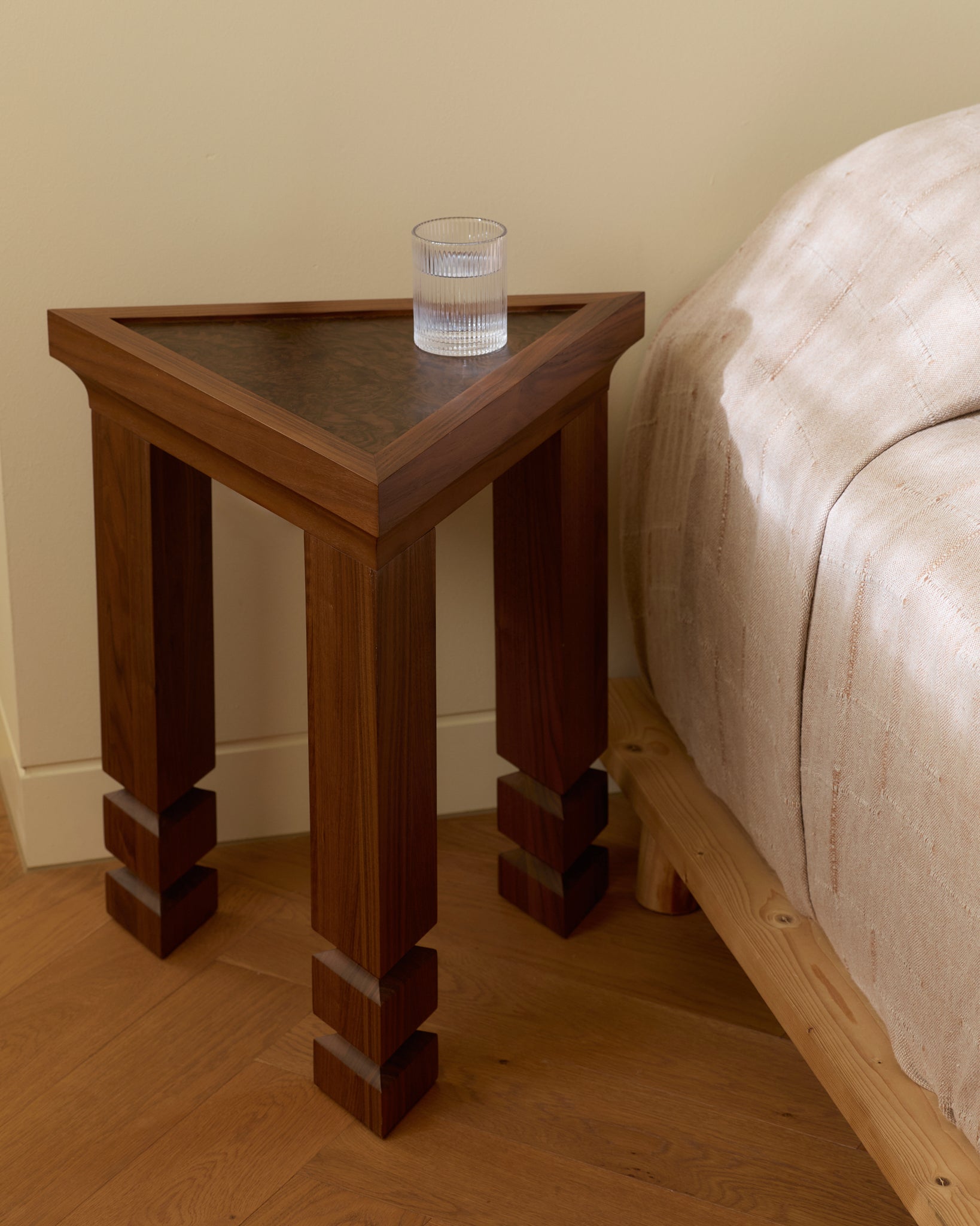 Maya Walnut Burl Side Table