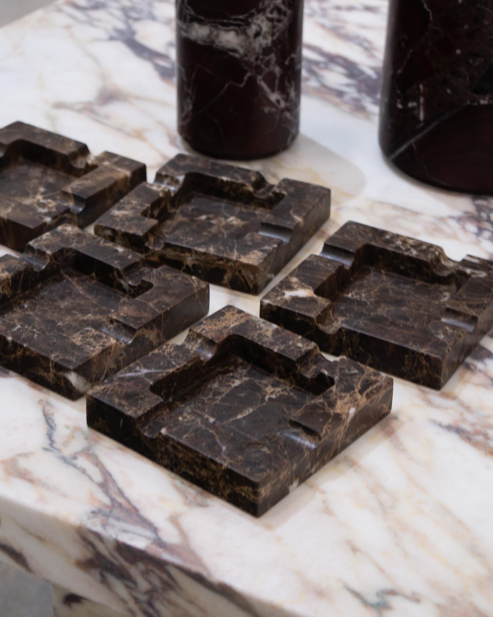 Marble Ashtray Chocolate