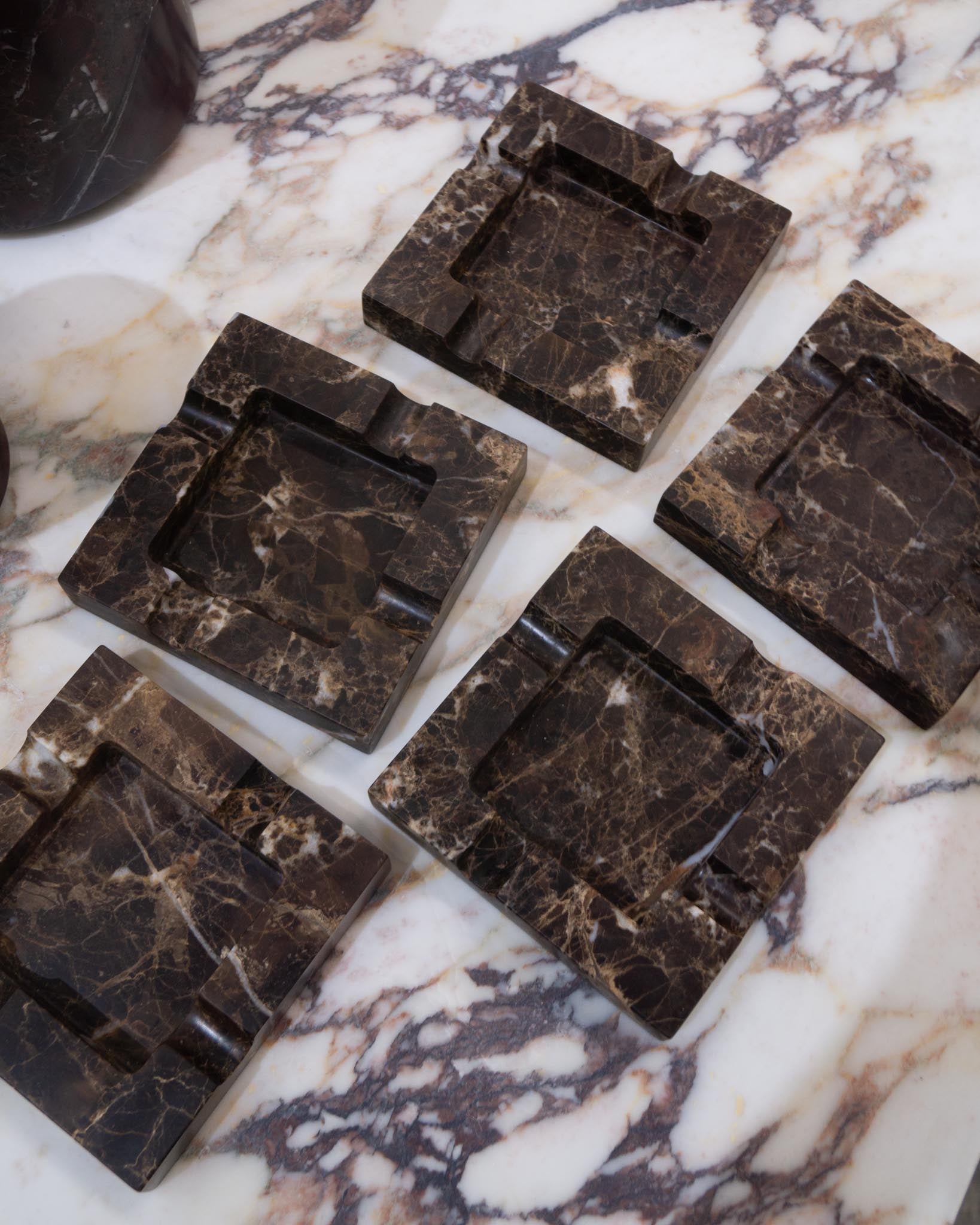 Marble Ashtray Chocolate - Fleur Studios