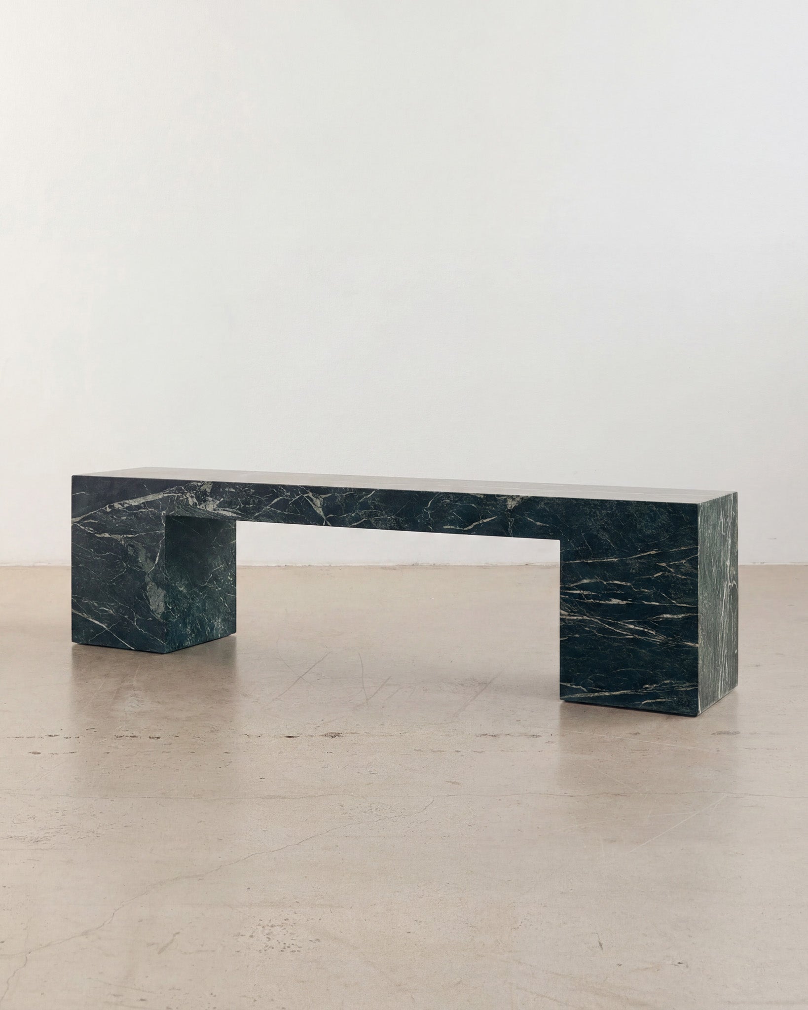 Verde marble bench seat