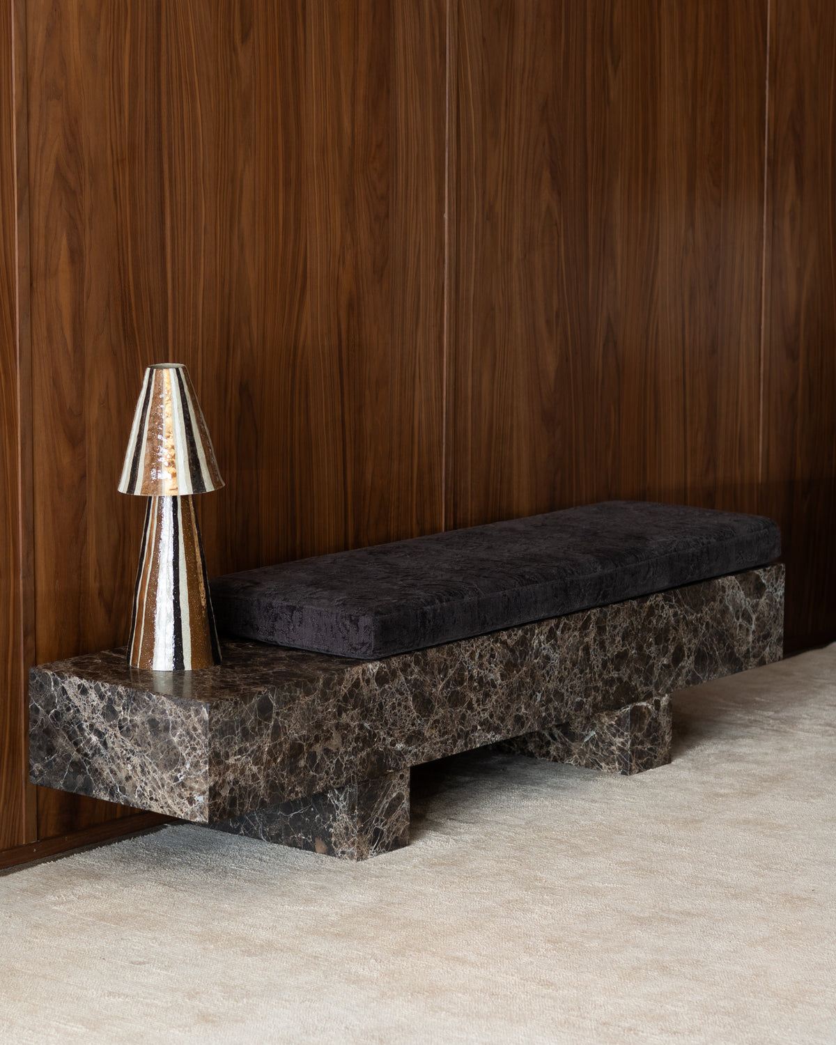 Loulou Chocolate Bench Seat