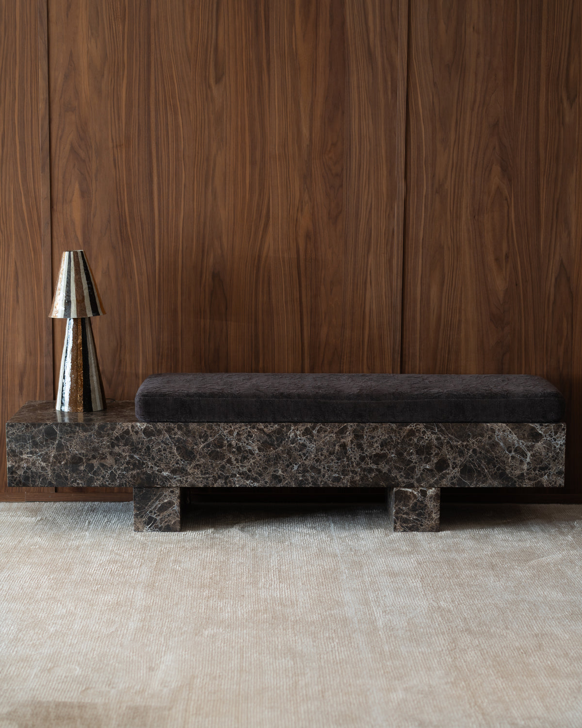 Loulou Chocolate Bench Seat