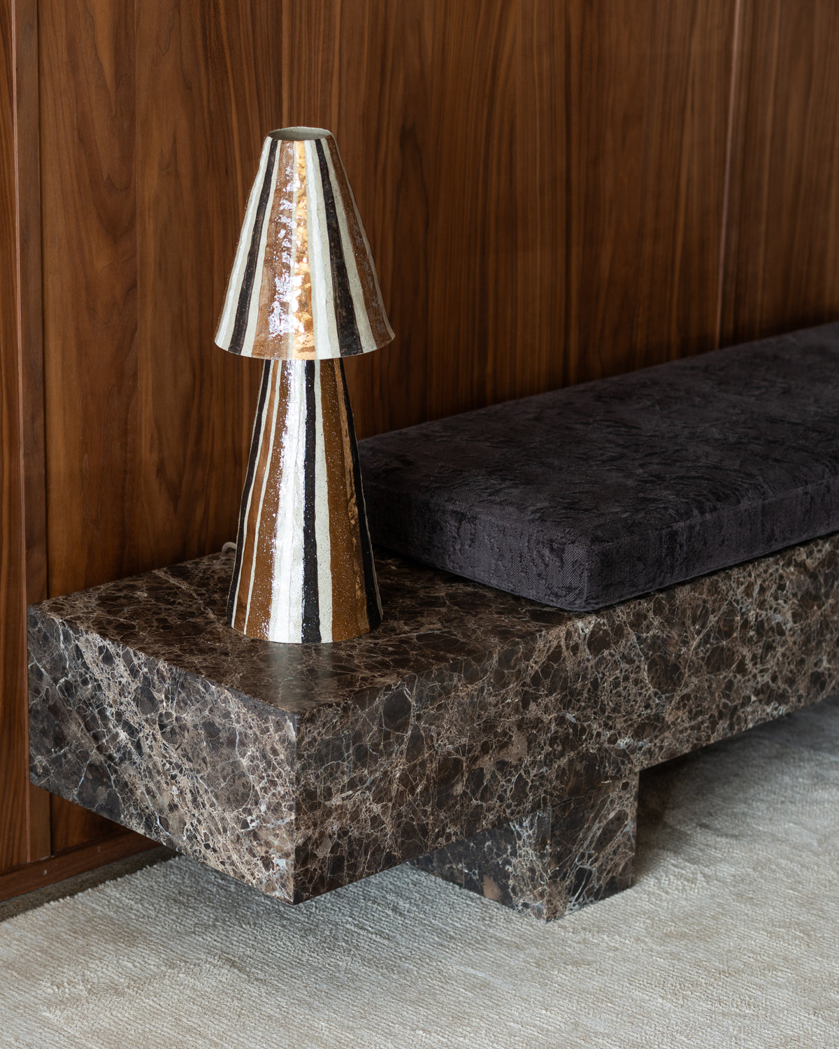 Loulou Chocolate Bench Seat