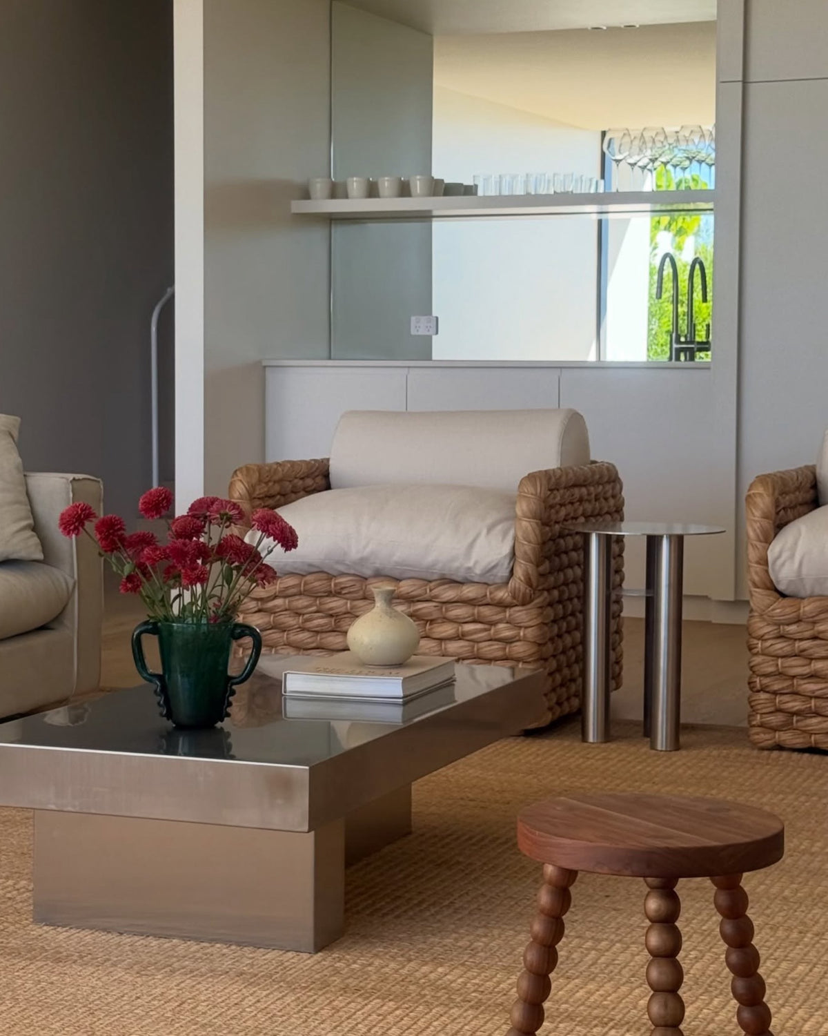 Oslo side tables styled in a living room.