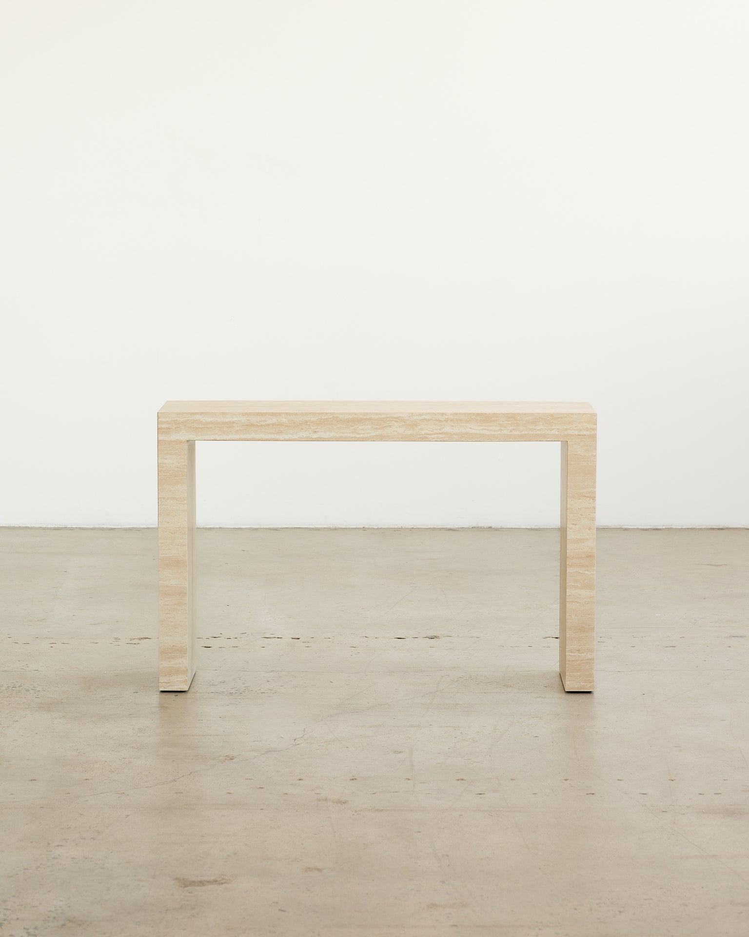 Palm Cream Travertine Console