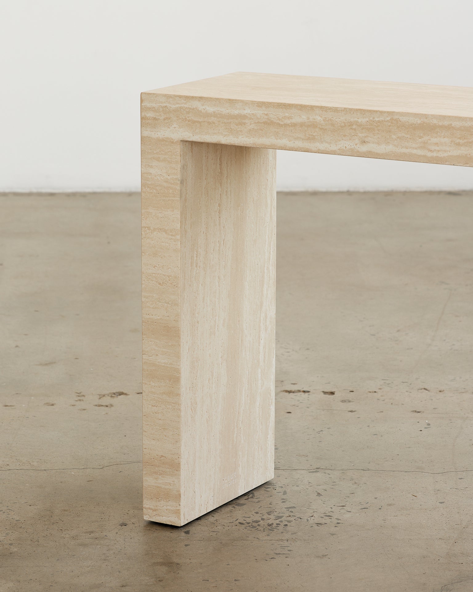 Palm Cream Travertine Console