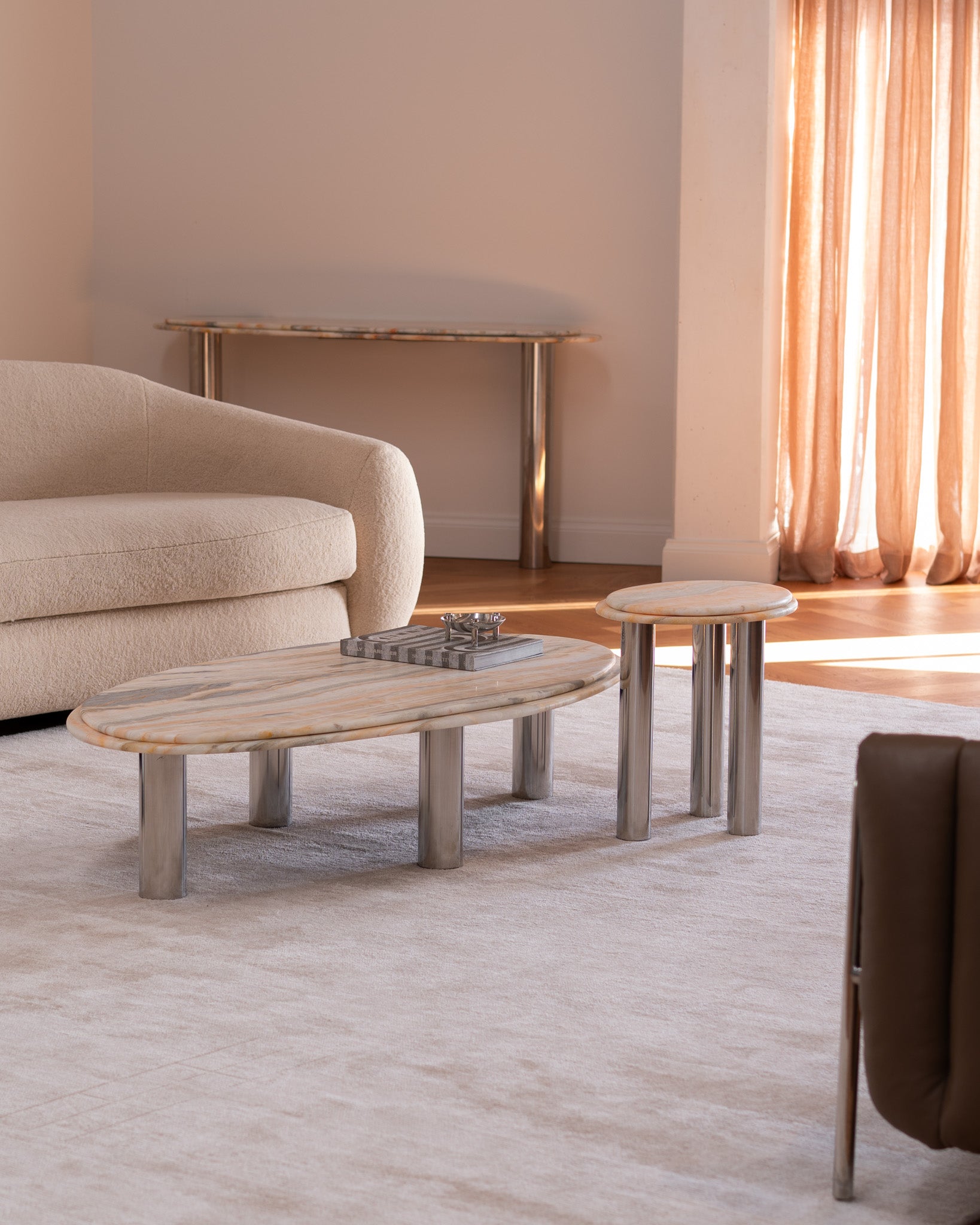 Paradiso Rainbow Onyx Side Table Side Table