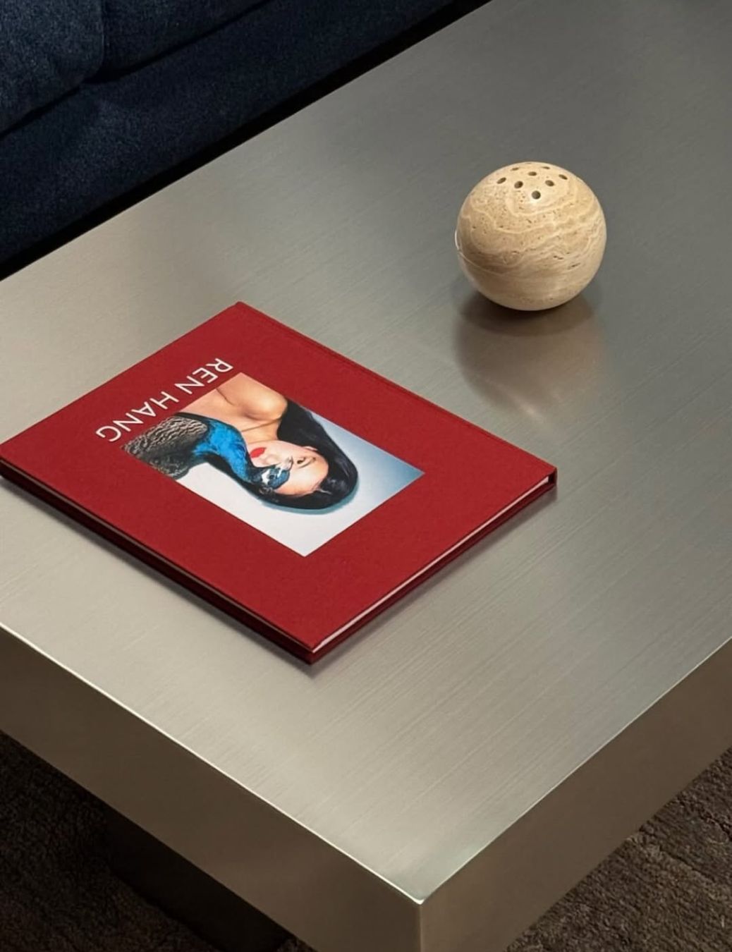 Stainless steel coffee table styled