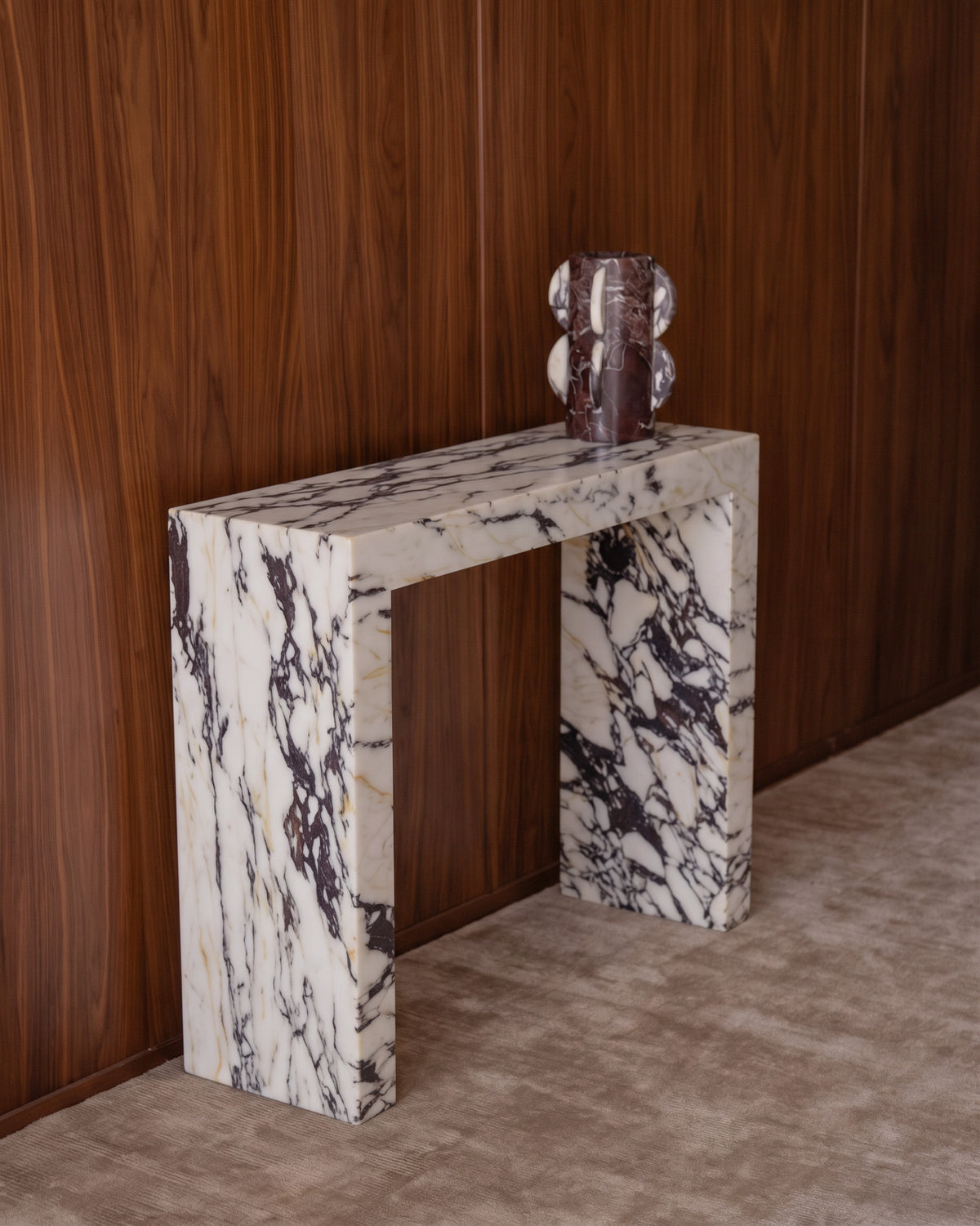 Petite Palm Calacatta Viola Console