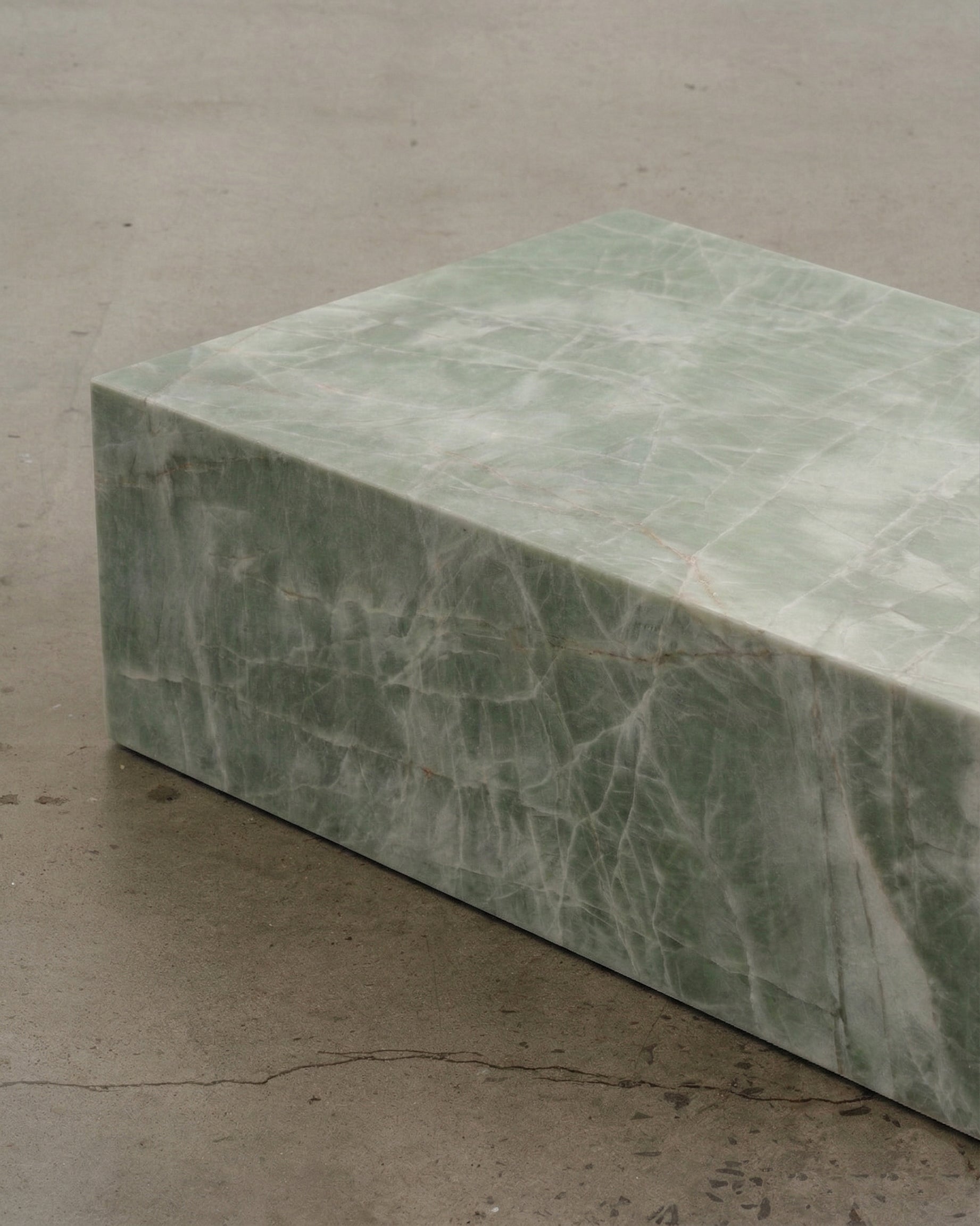 Plinth Coffee Table Esmeralda Quartzite Coffee Table