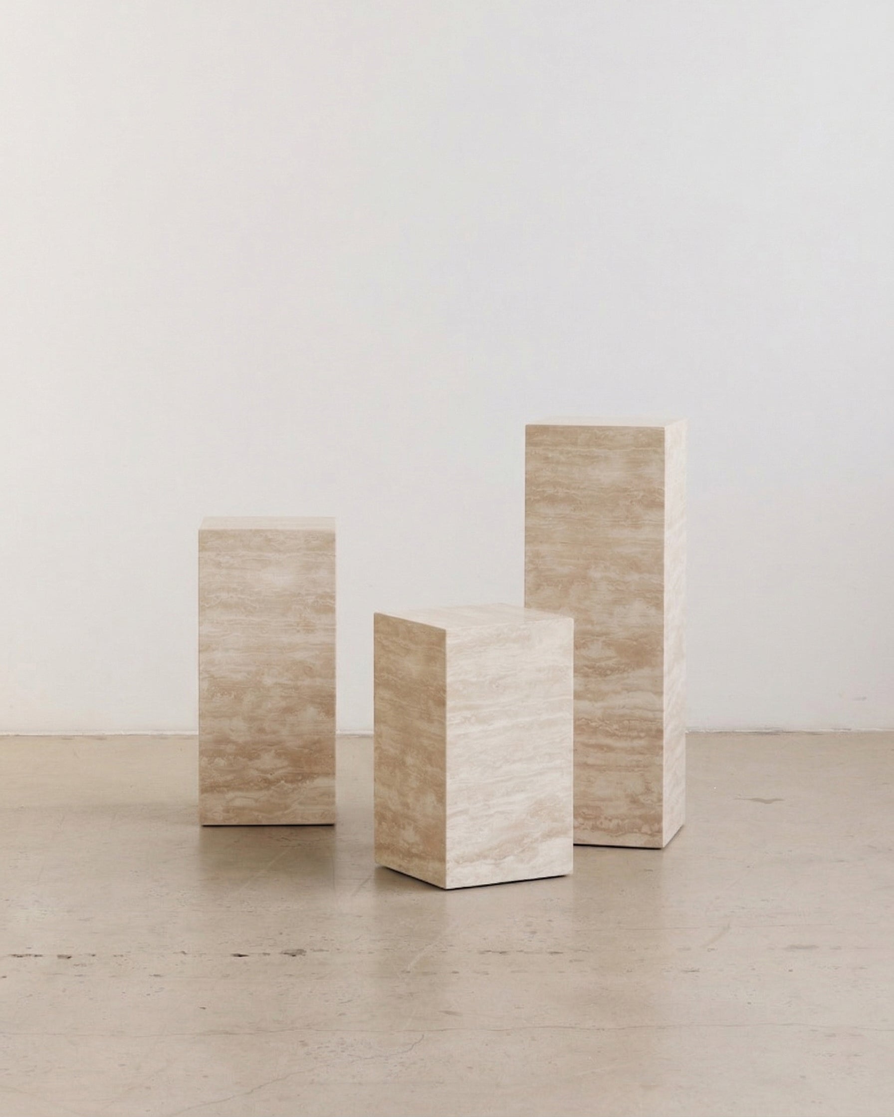 Plinth Small Cream Travertine