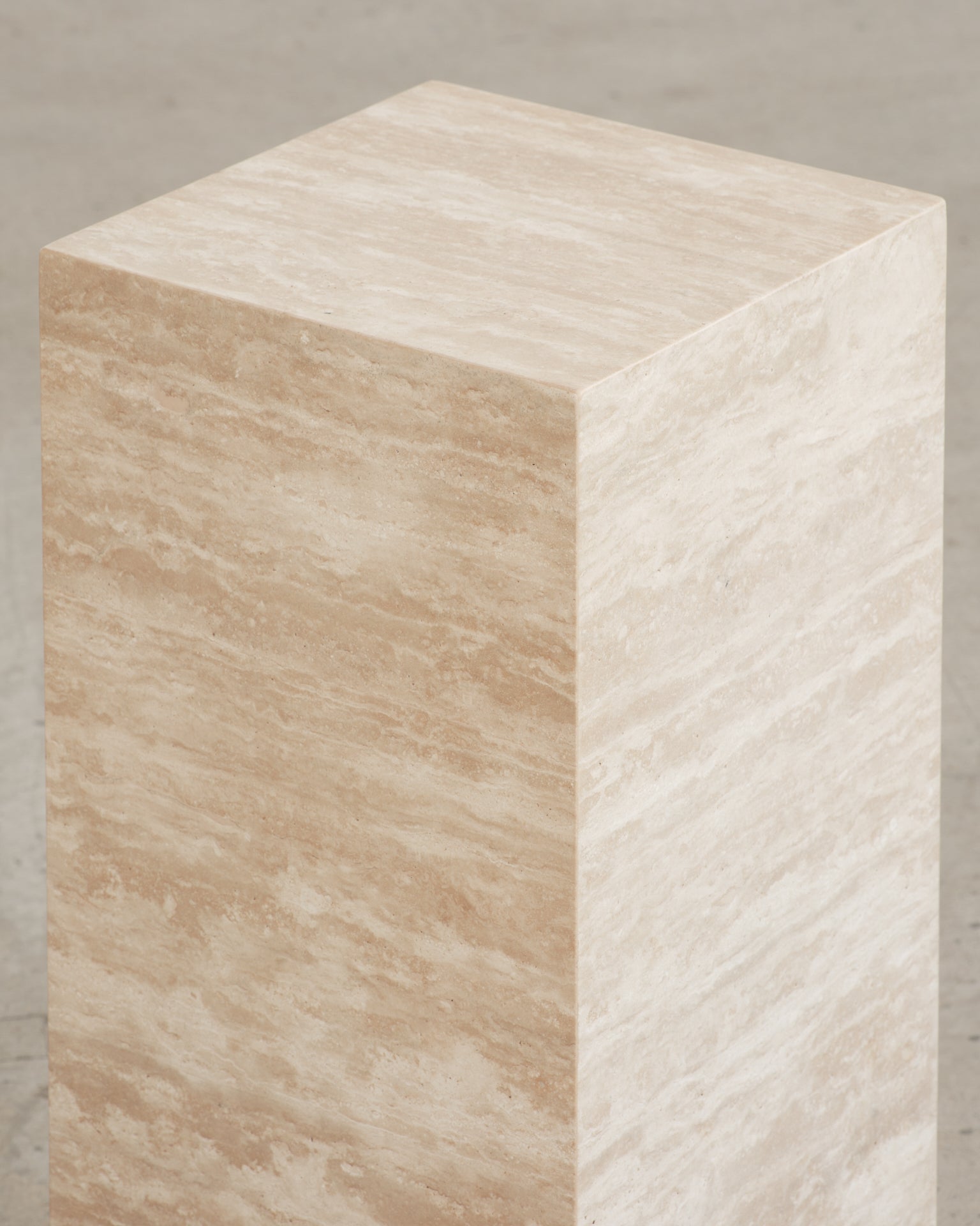 Plinth Tall Cream Travertine