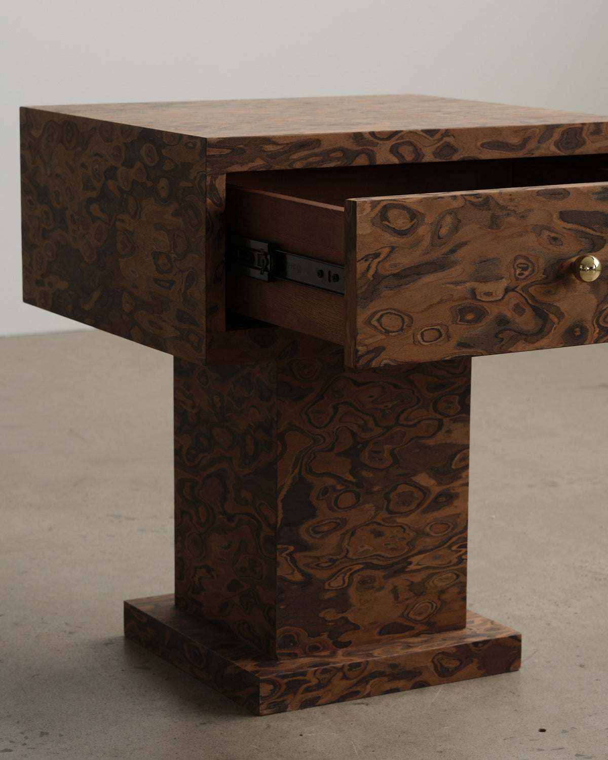 Vivienne Burl Medium Bedside Table