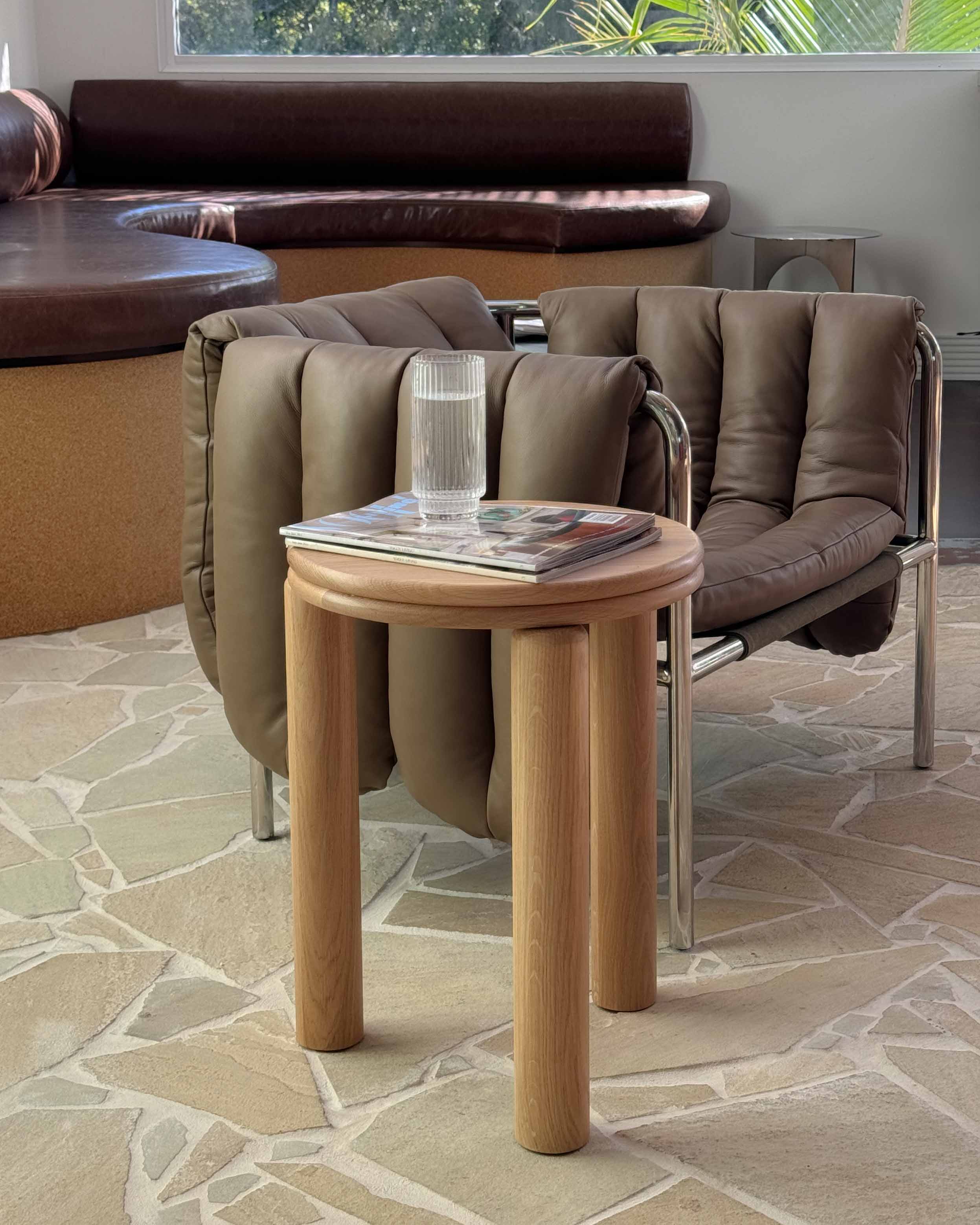 Bombola Oak Side Table - Fleur Studios