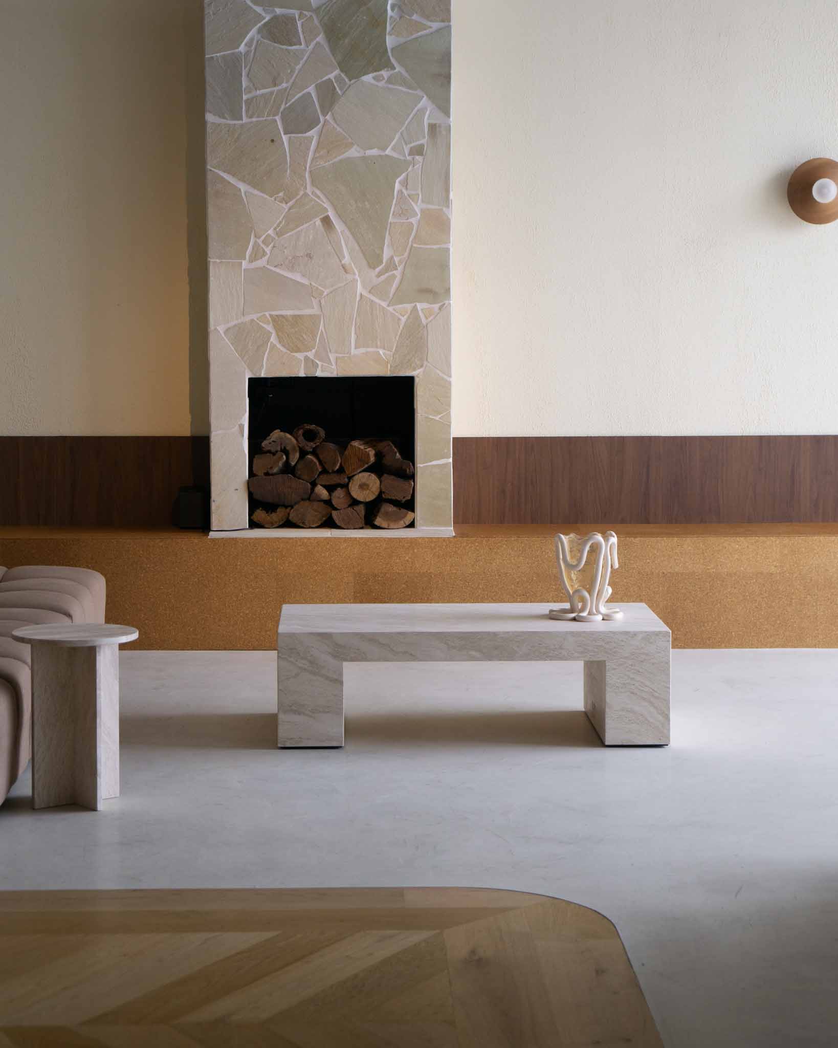 COOKIE ABSTRACT Cream Travertine - Fleur Studios