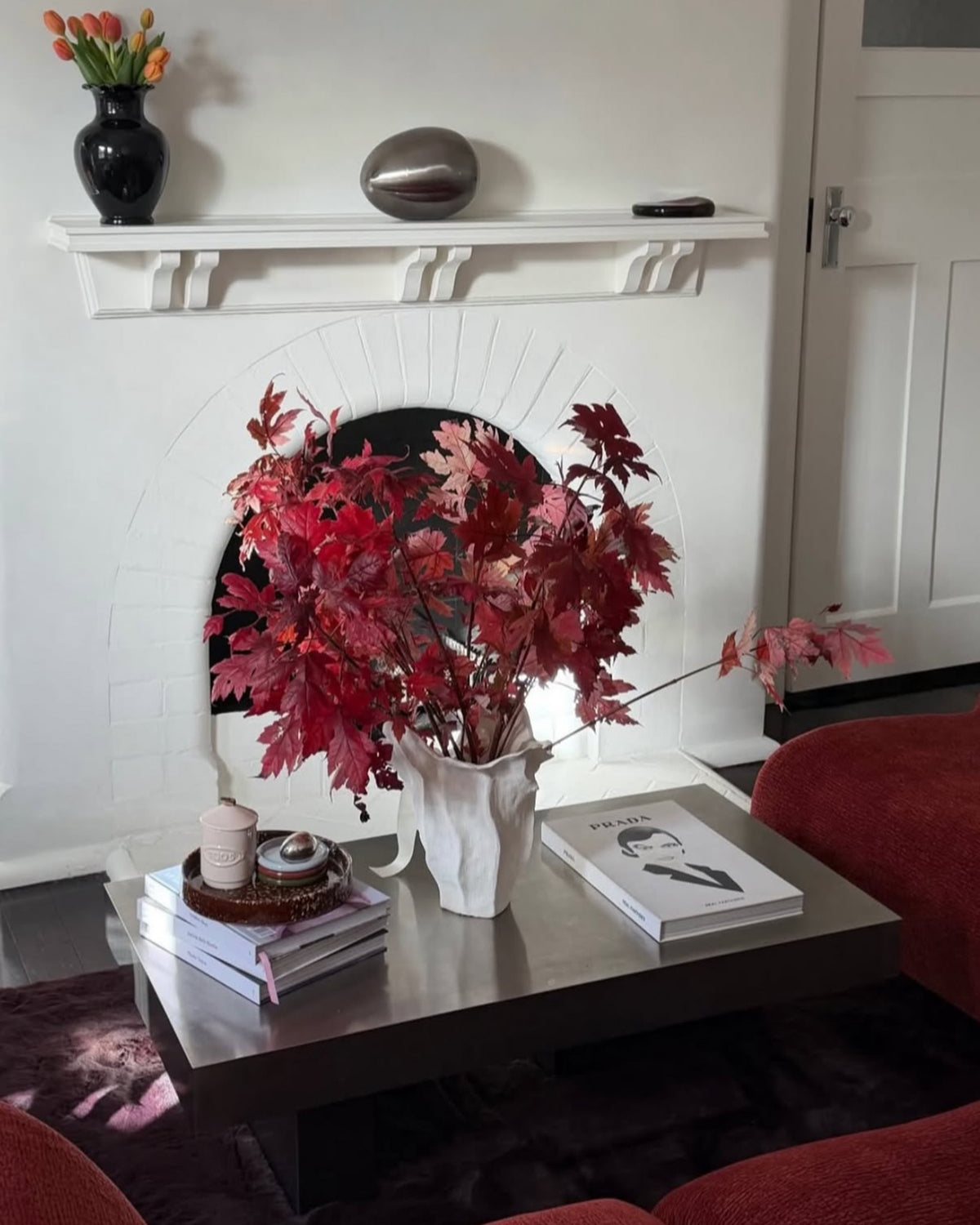 Stainless steel coffee table styled